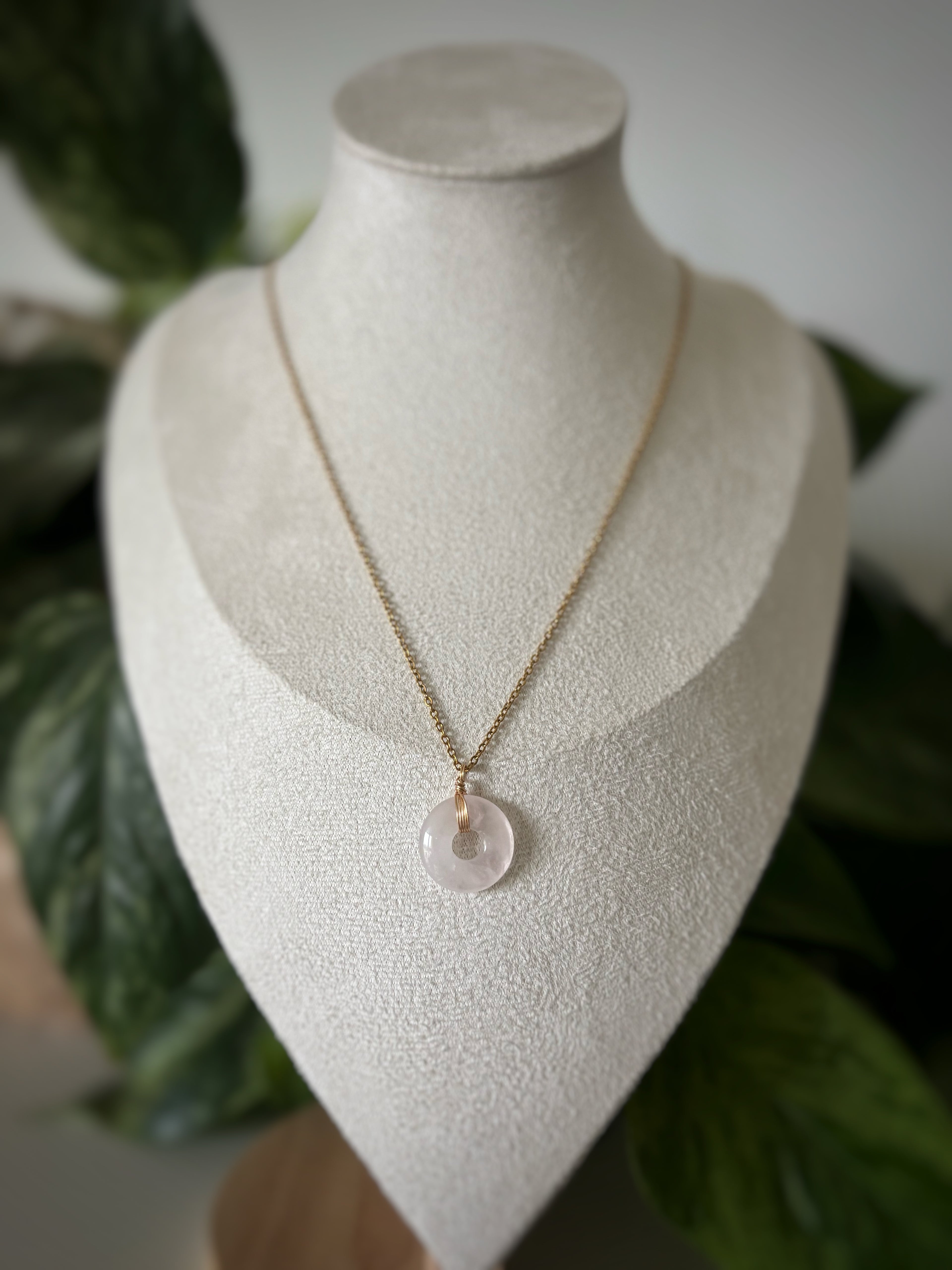 Collier Quartz rose