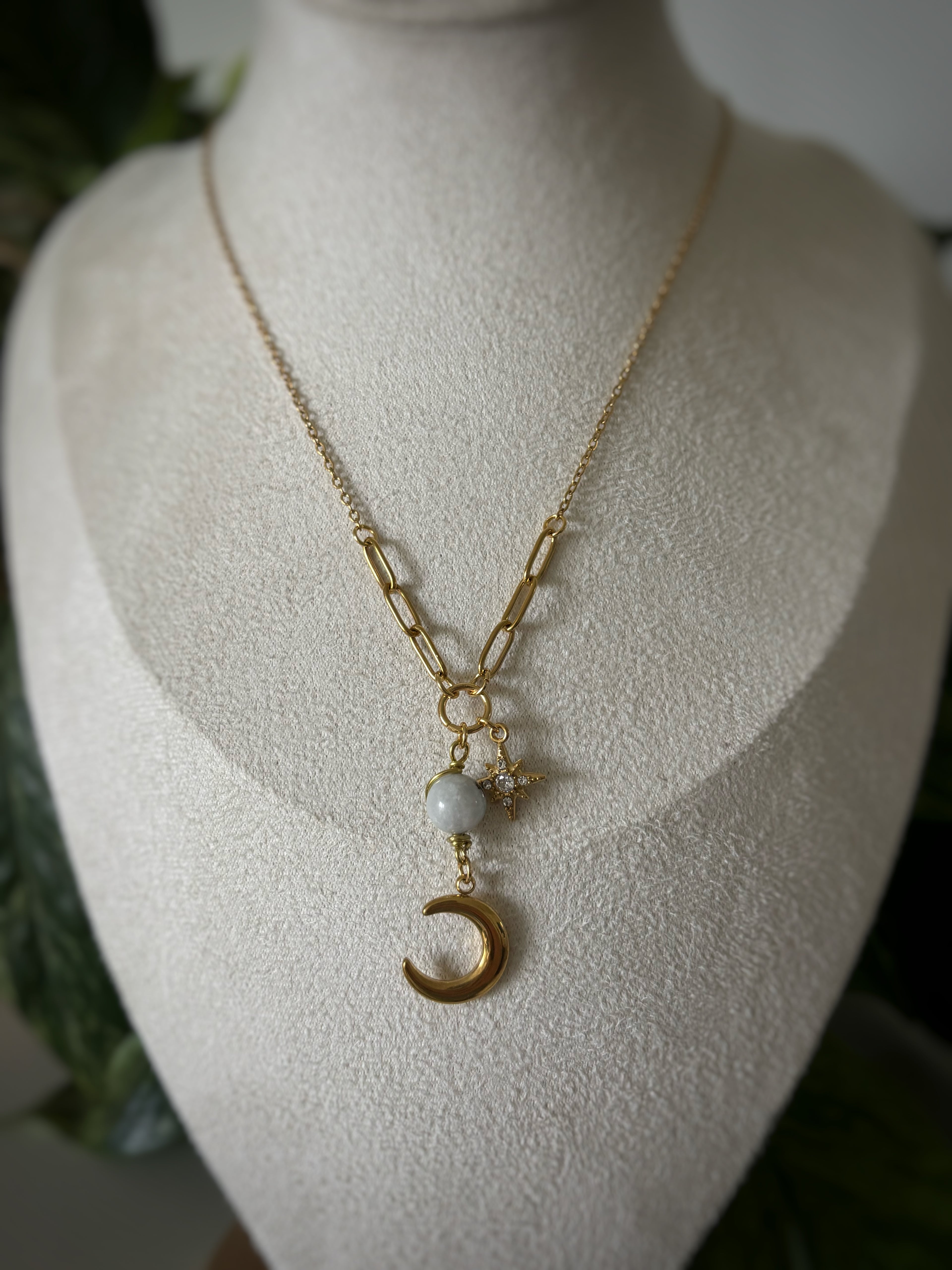 Collier pierre de lune - lune