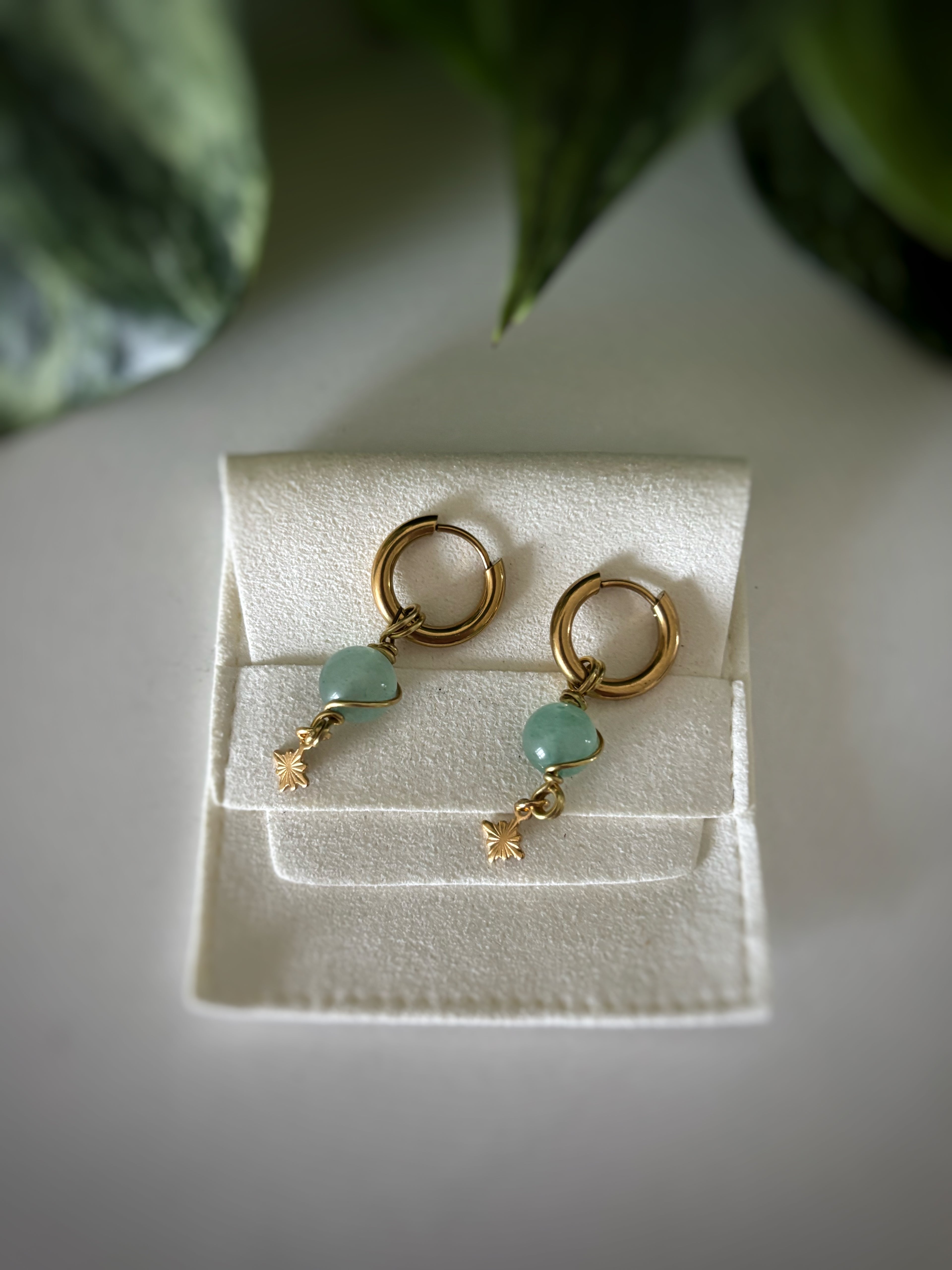 Boucles d’oreilles - Aventurine verte
