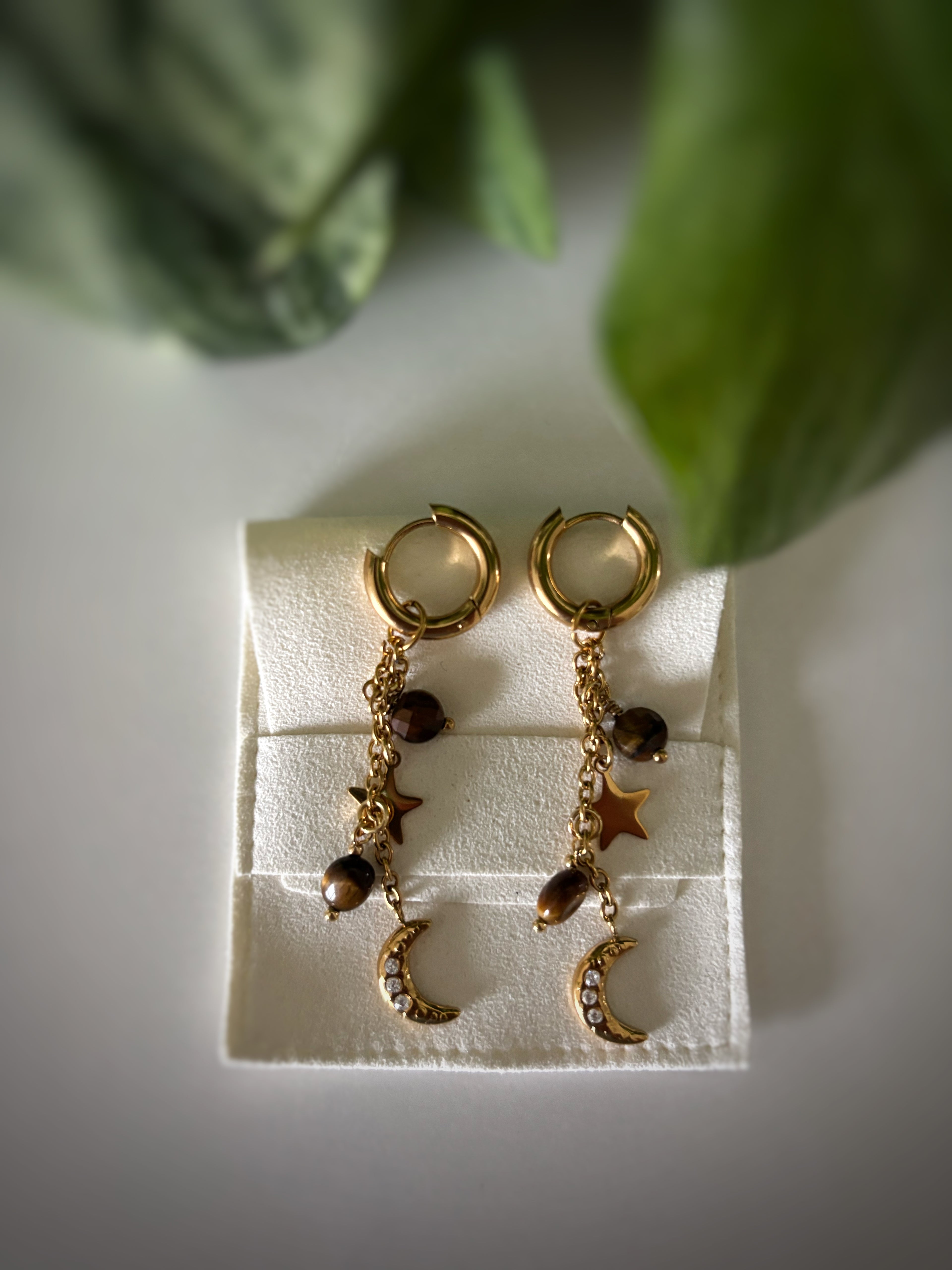 Boucles d’oreilles Sansa - Œil de tigre