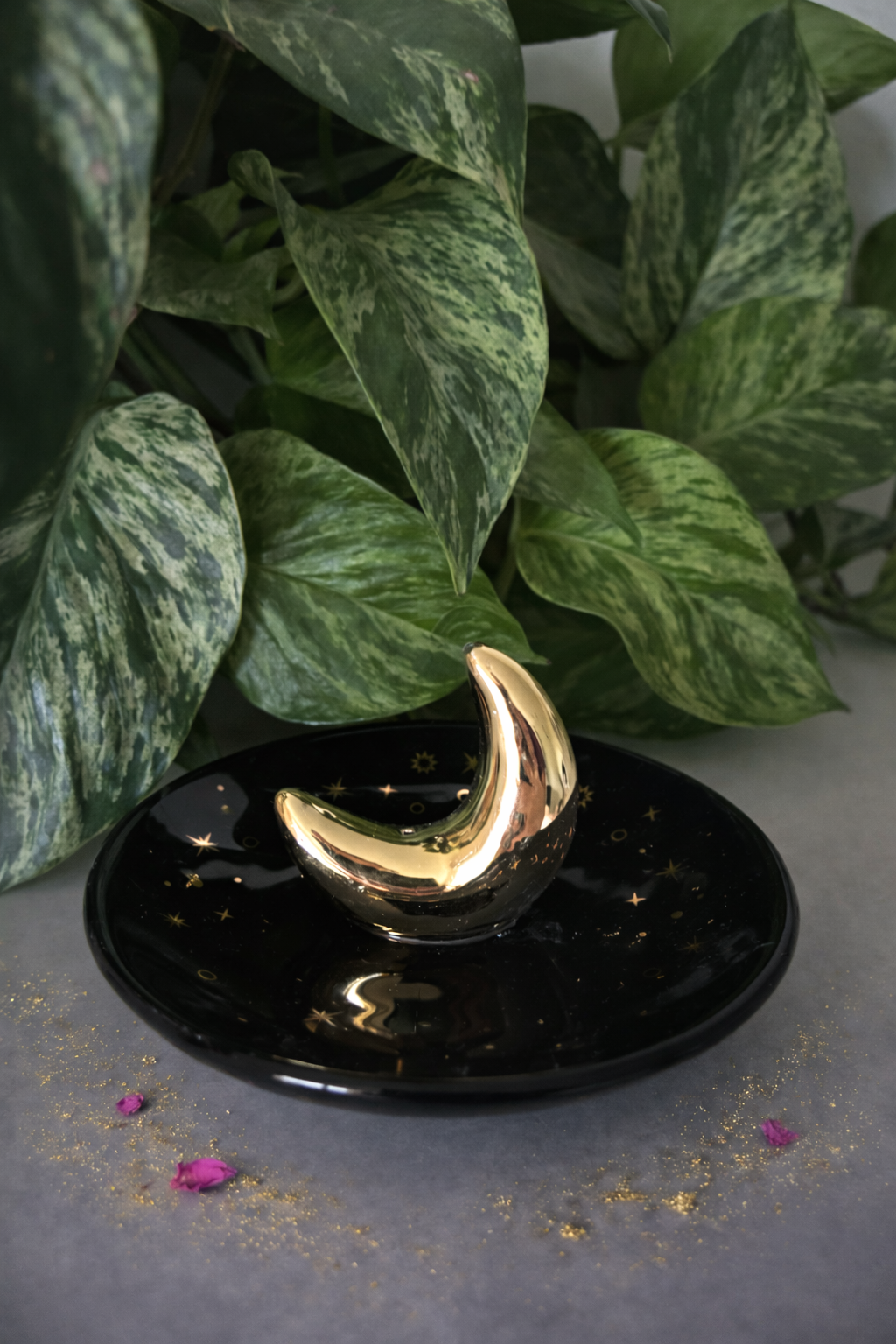 Porte-encens en céramique – Croissant de lune