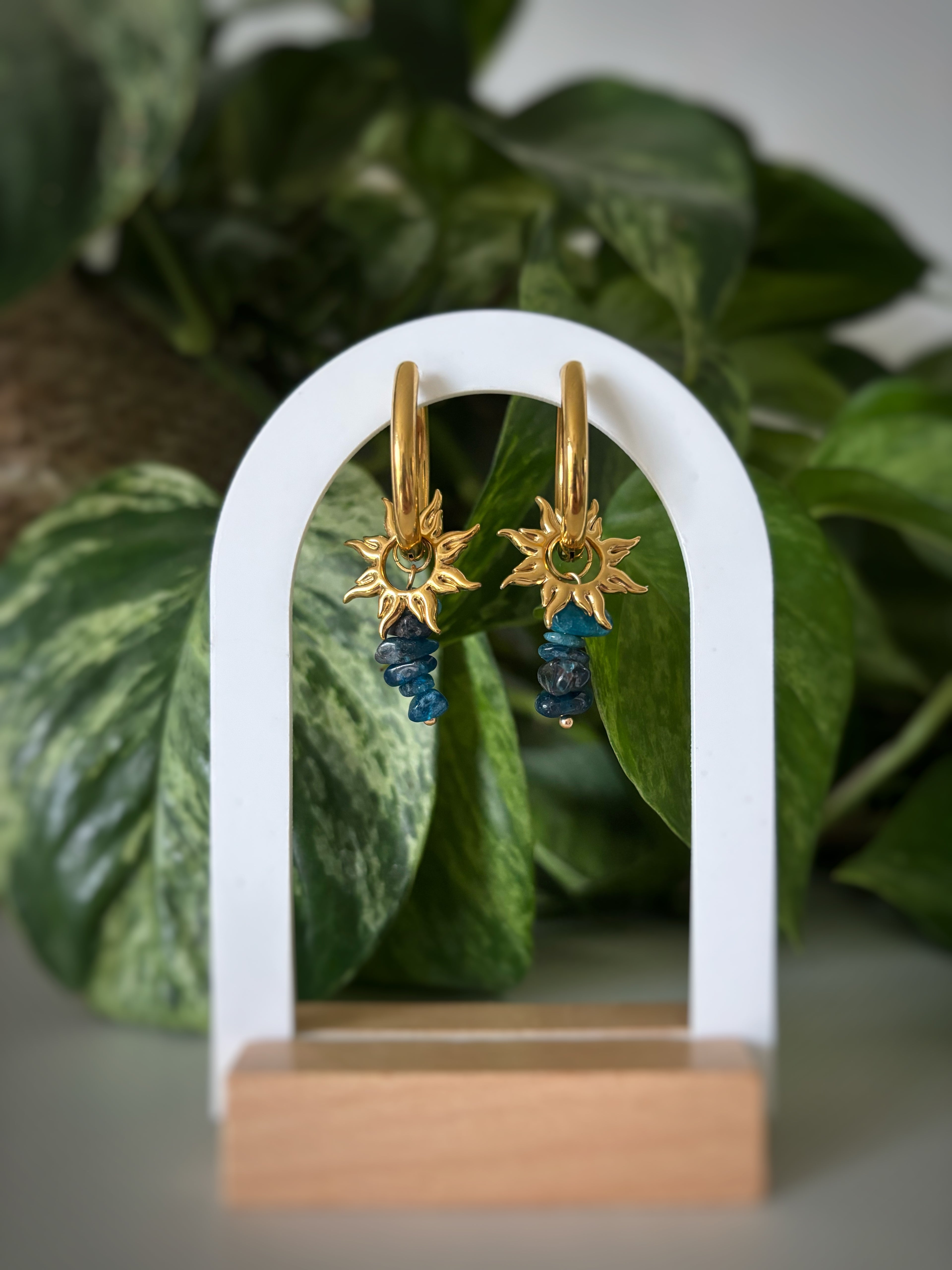 Boucles d’oreilles Luna - Apatite