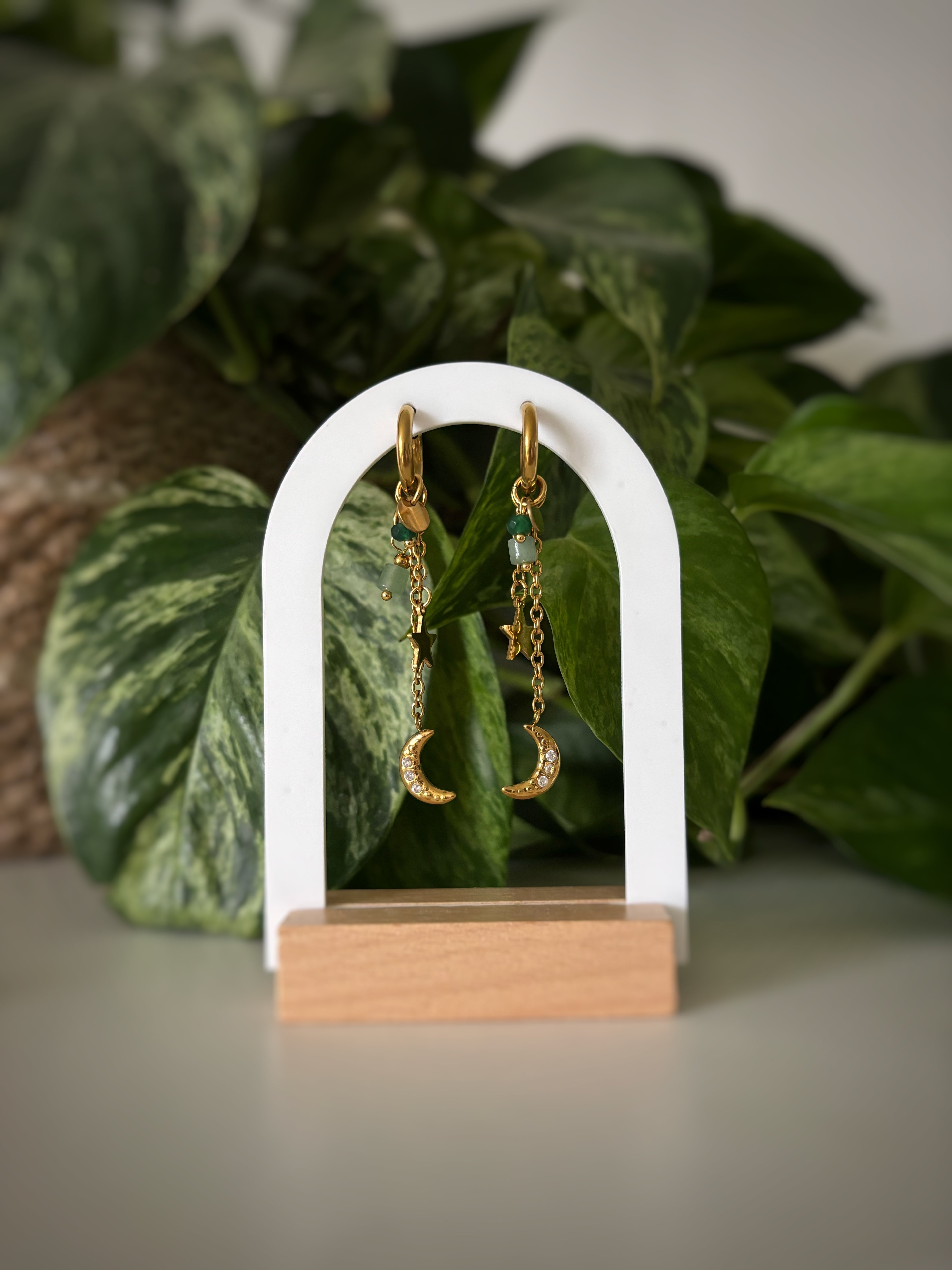 Boucles d’oreilles Sansa - Aventurine verte