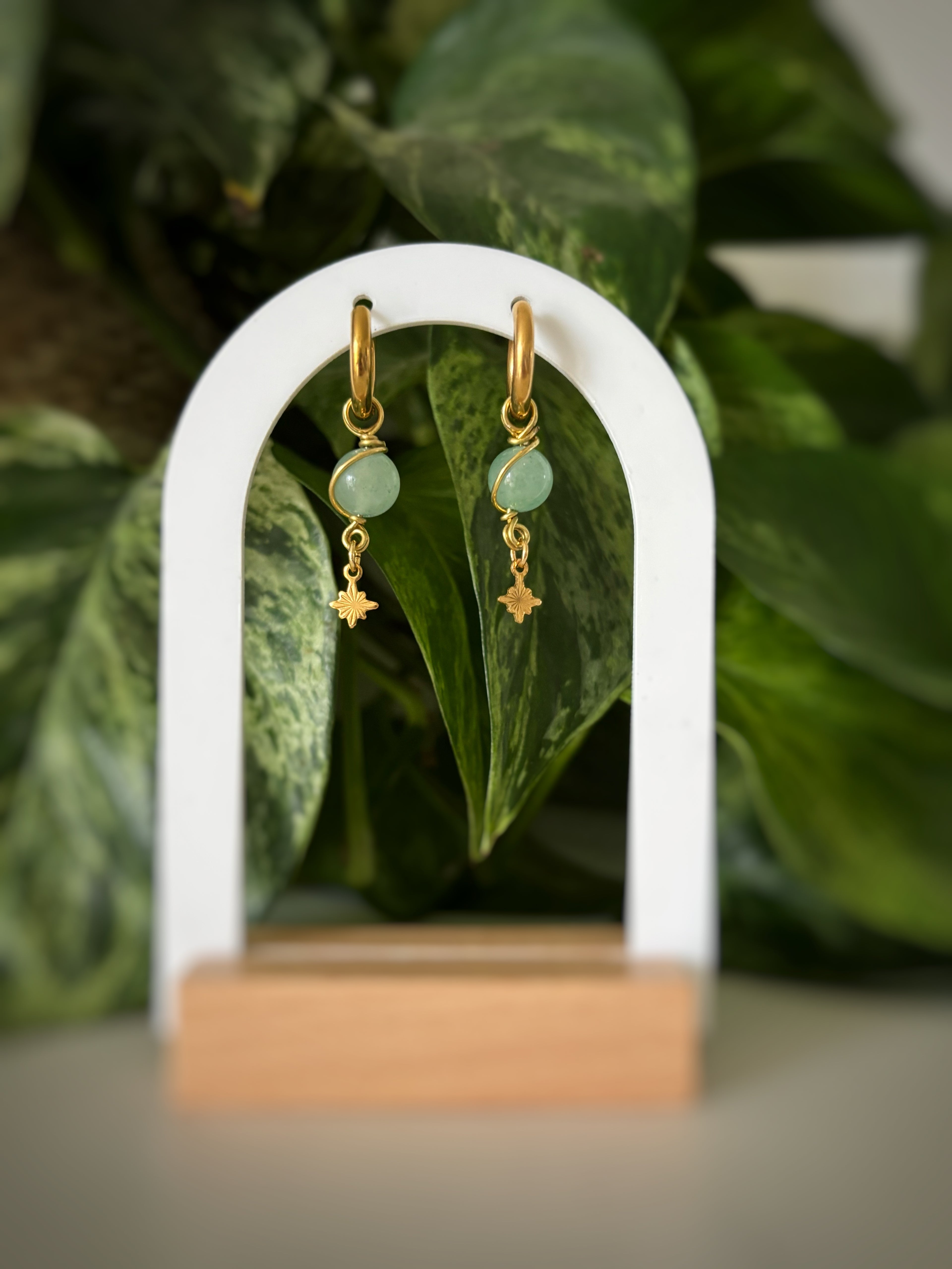Boucles d’oreilles - Aventurine verte