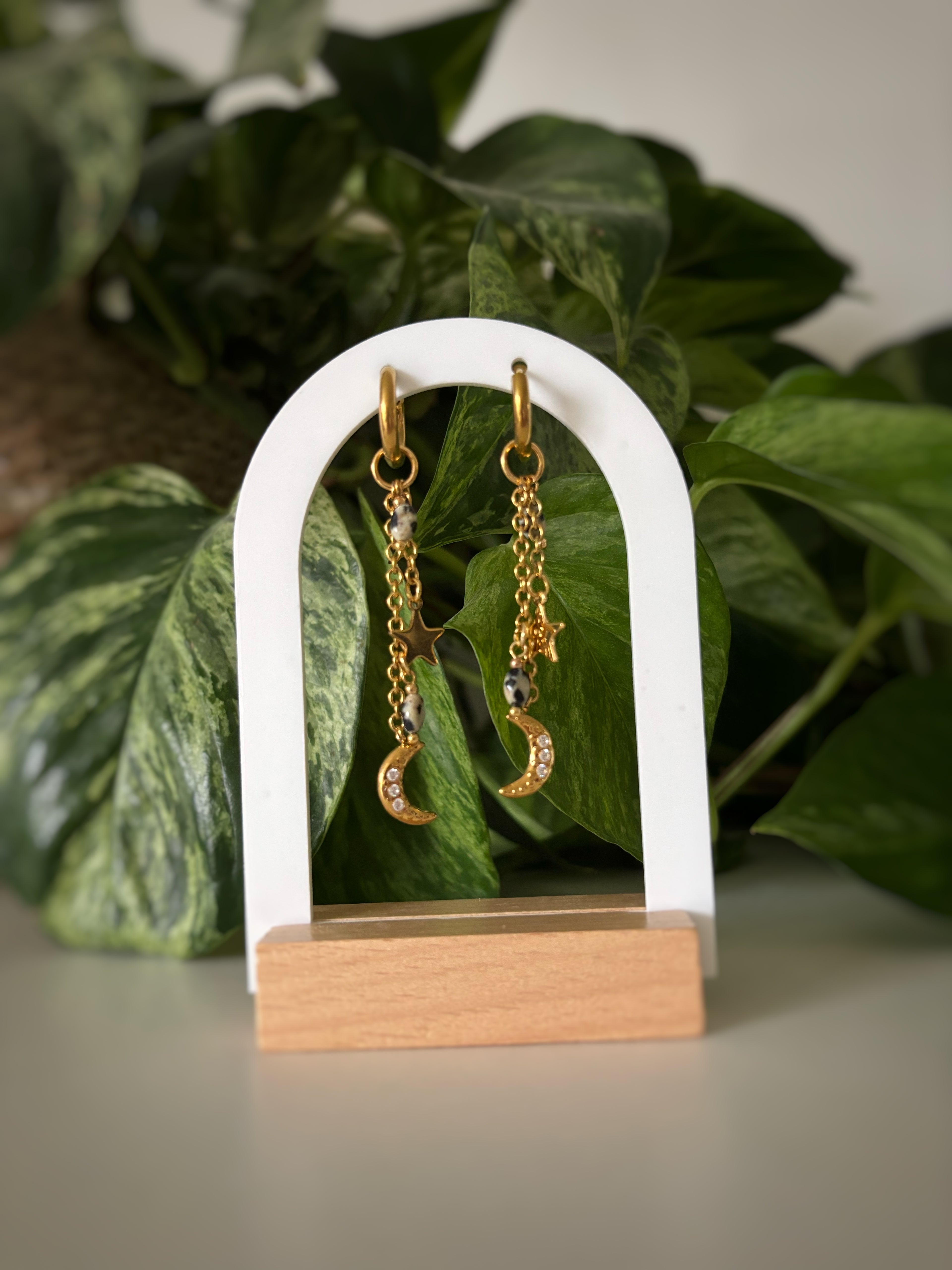 Boucles d’oreilles Sansa - Obsidienne mouchetée