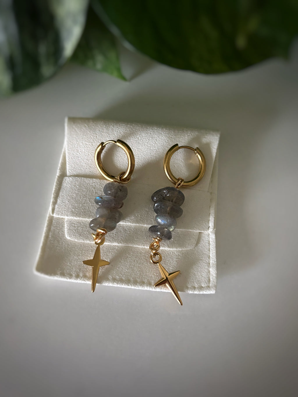 Boucles d’oreilles Labradorite - Étoile