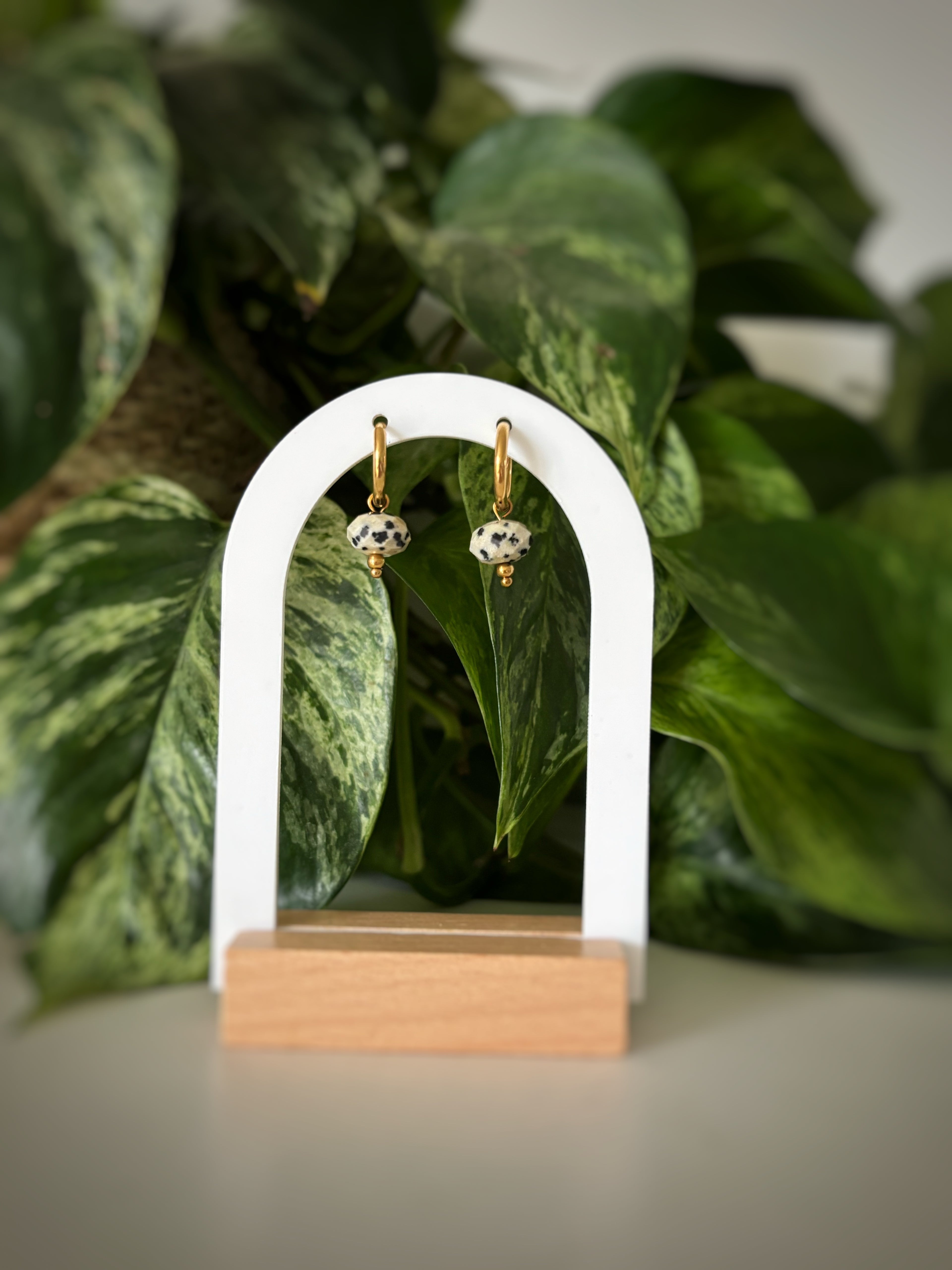 Boucles d’oreilles - Jaspe dalmatien