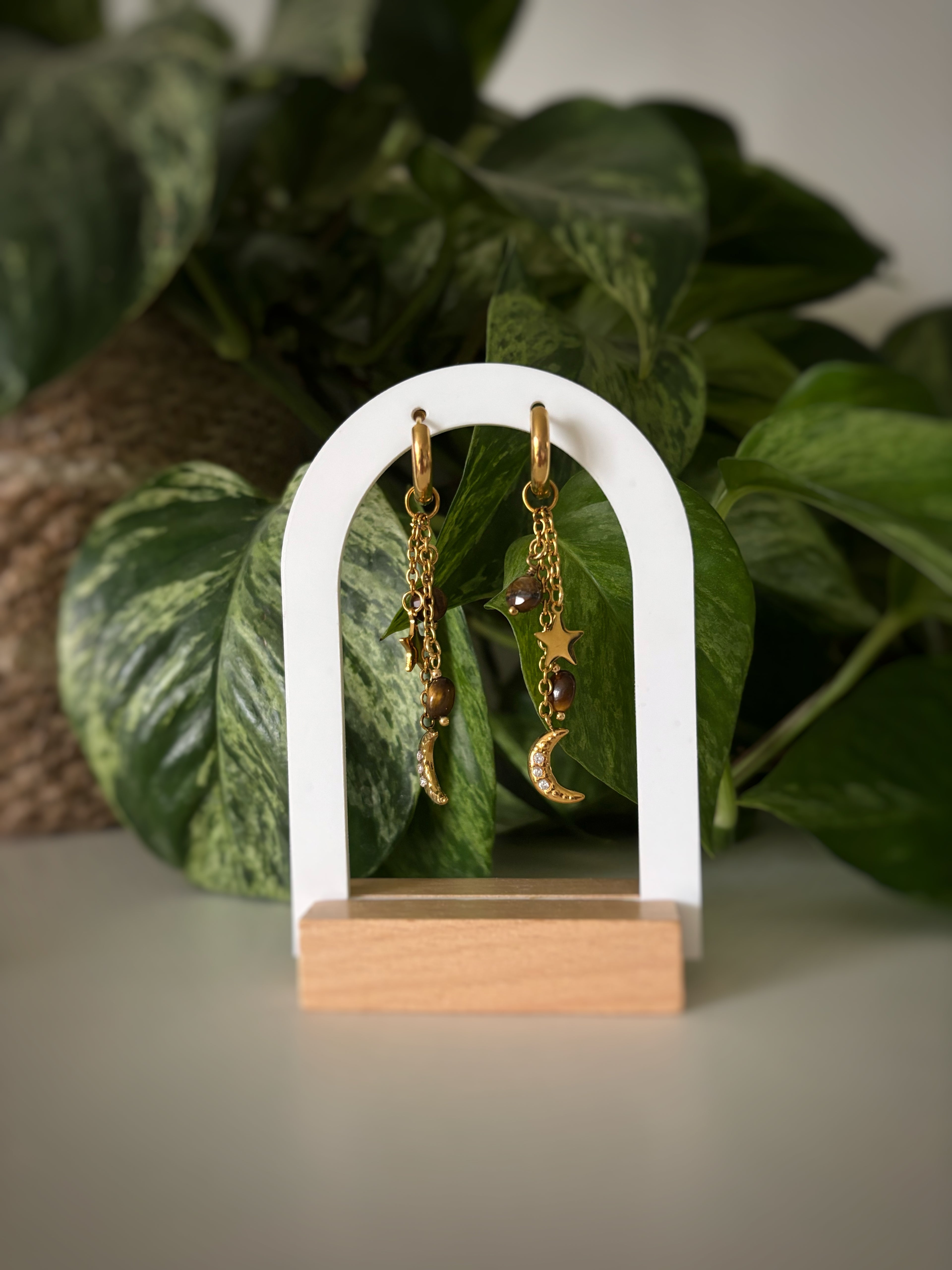 Boucles d’oreilles Sansa - Œil de tigre