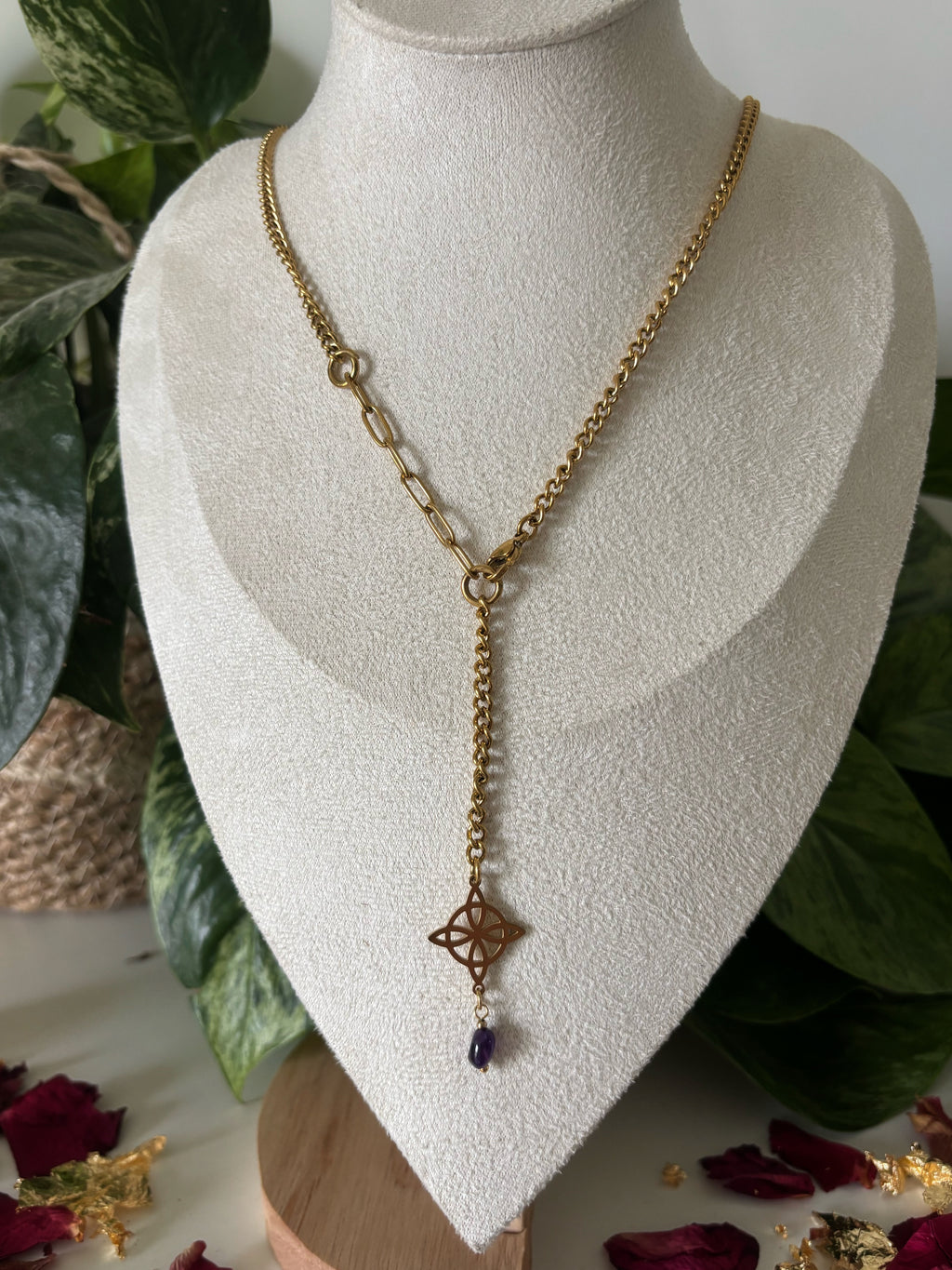 Collier talisman Améthyste