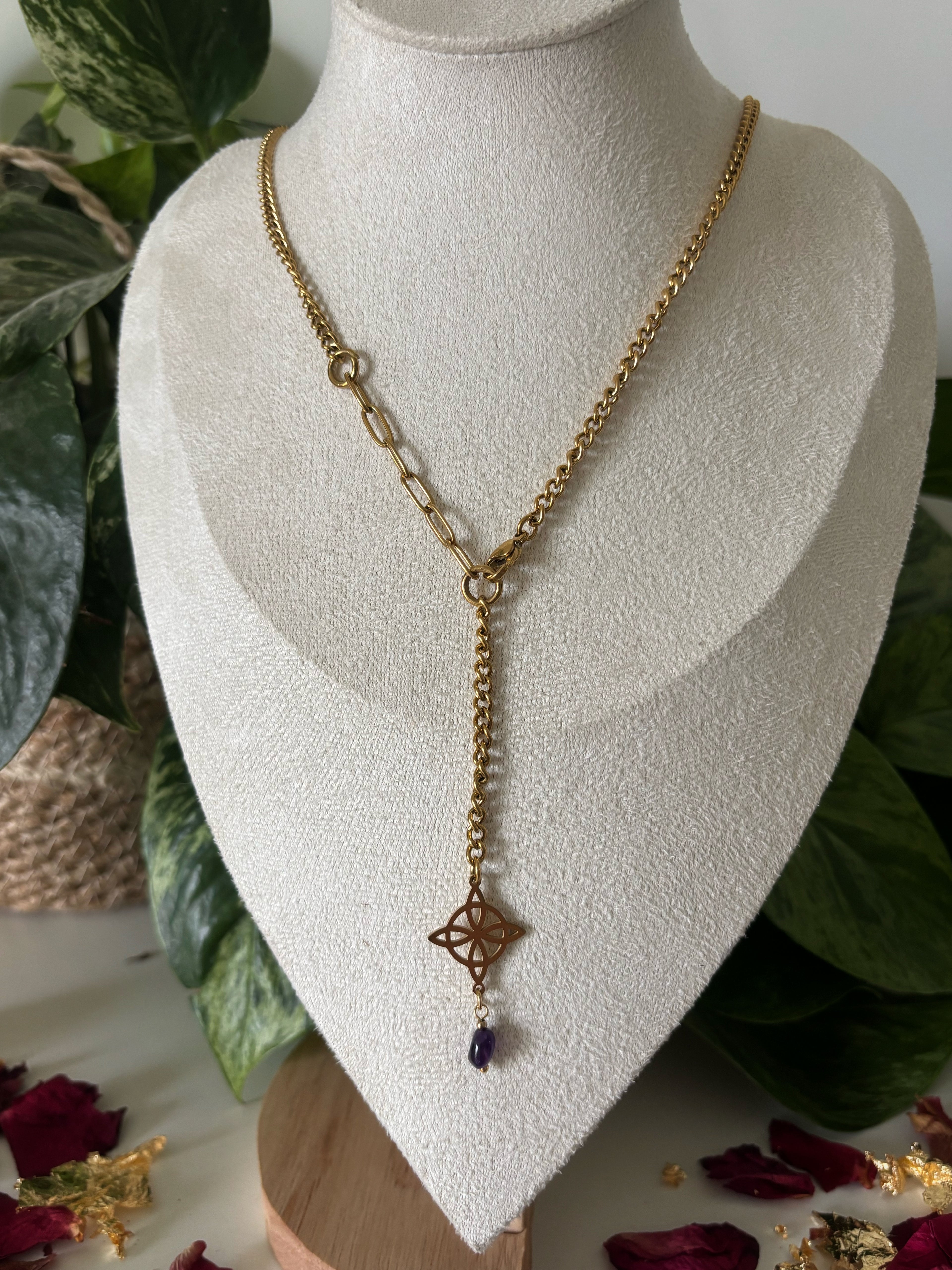 Collier talisman Améthyste