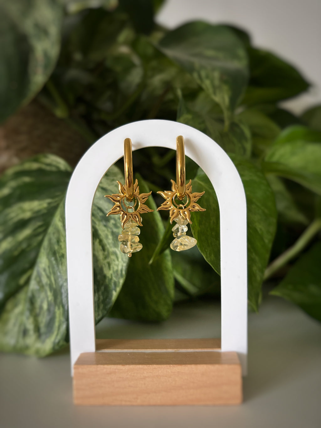 Boucles d’oreilles Luna - Citrine