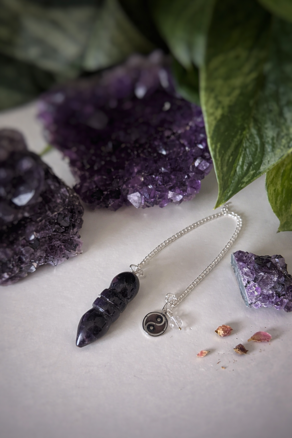 Pendule en Améthyste - Yin-Yang