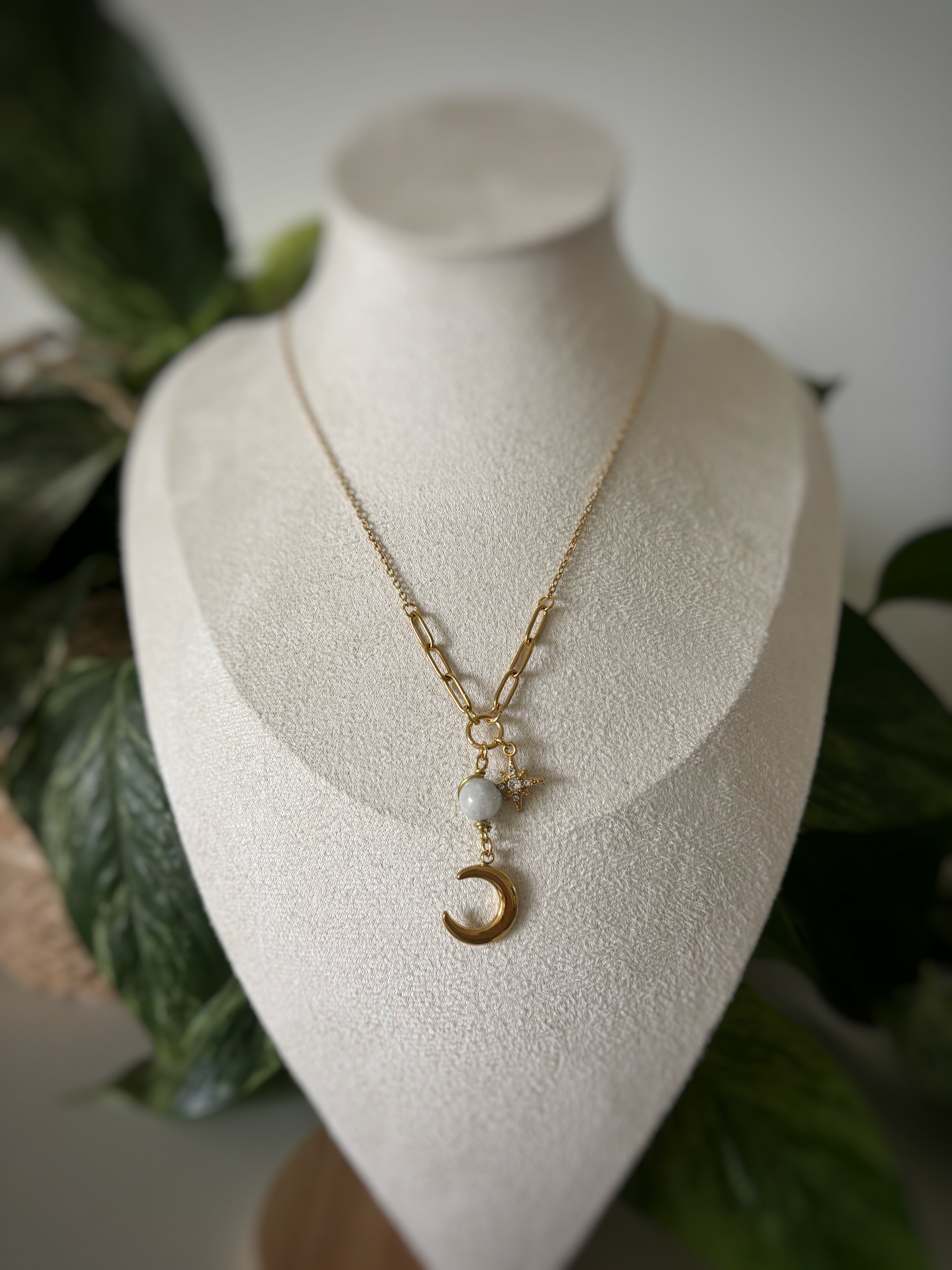 Collier pierre de lune - lune