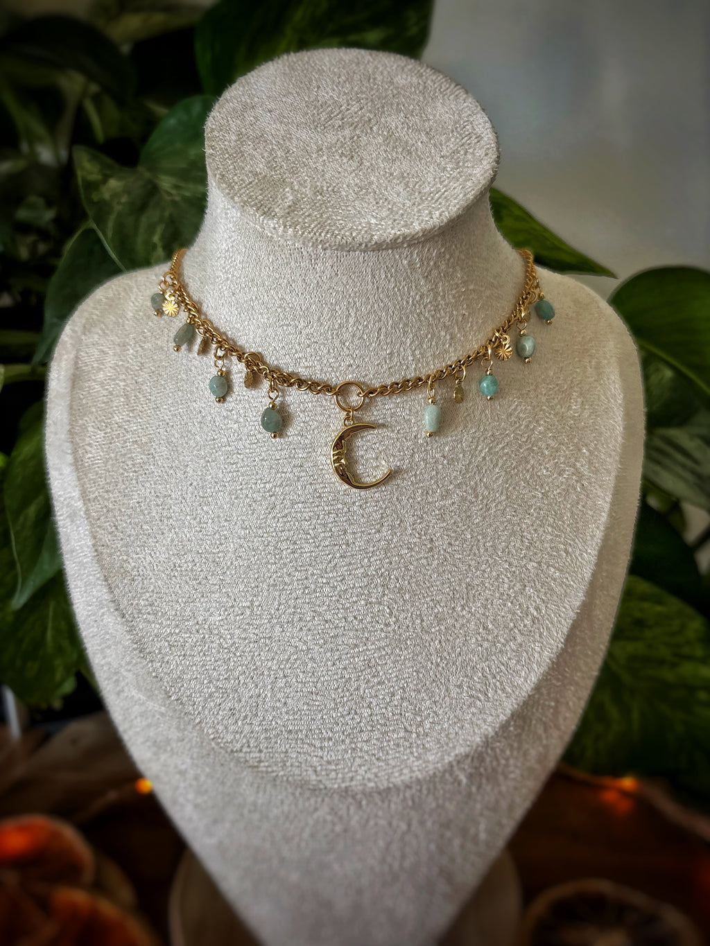 Choker lune – Amazonite