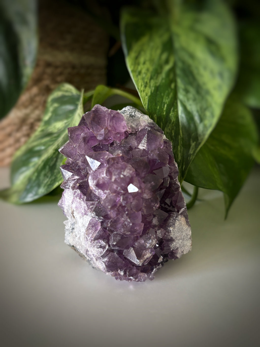 Géode améthyste 418g