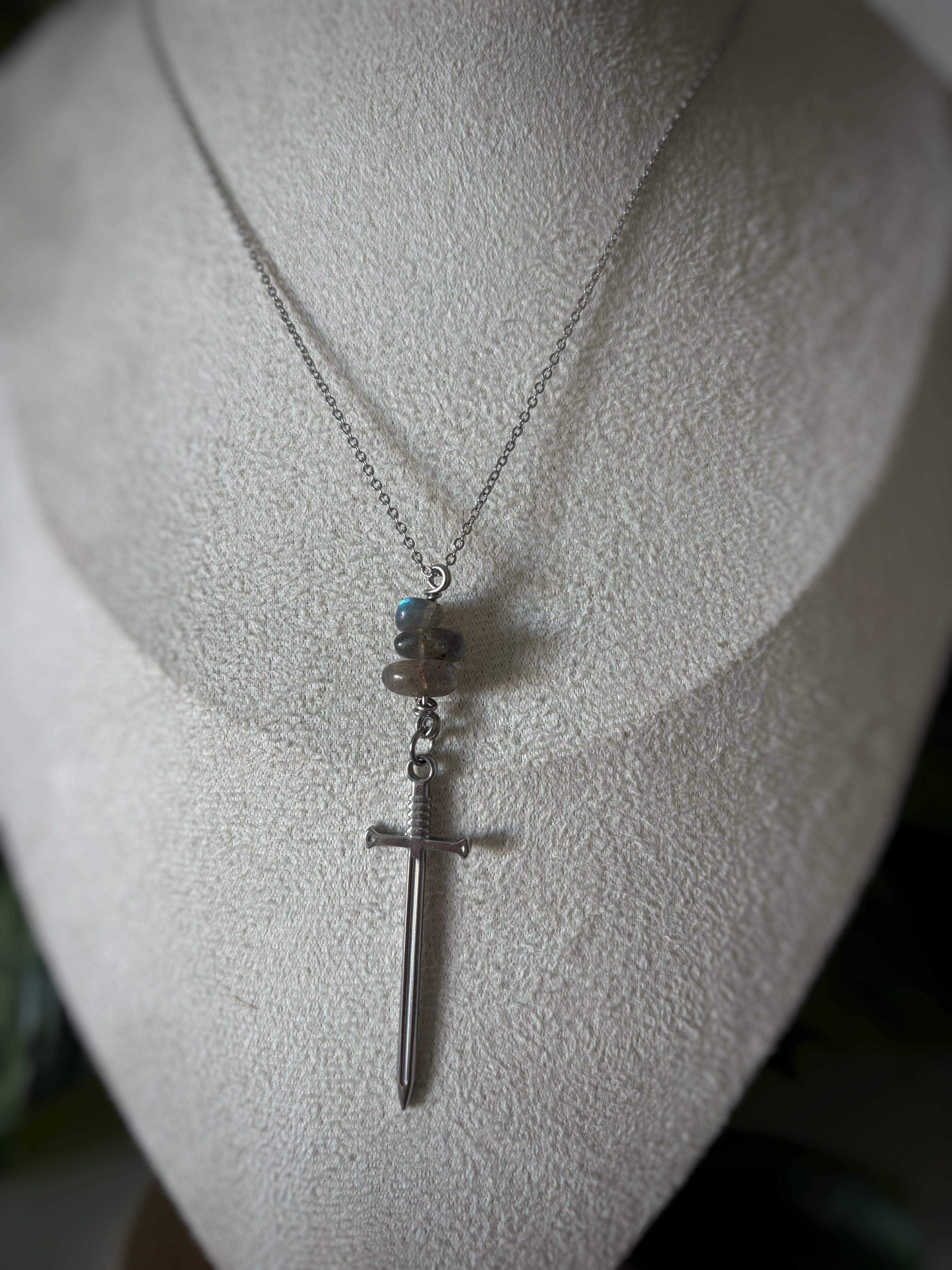 Collier Épée Labradorite