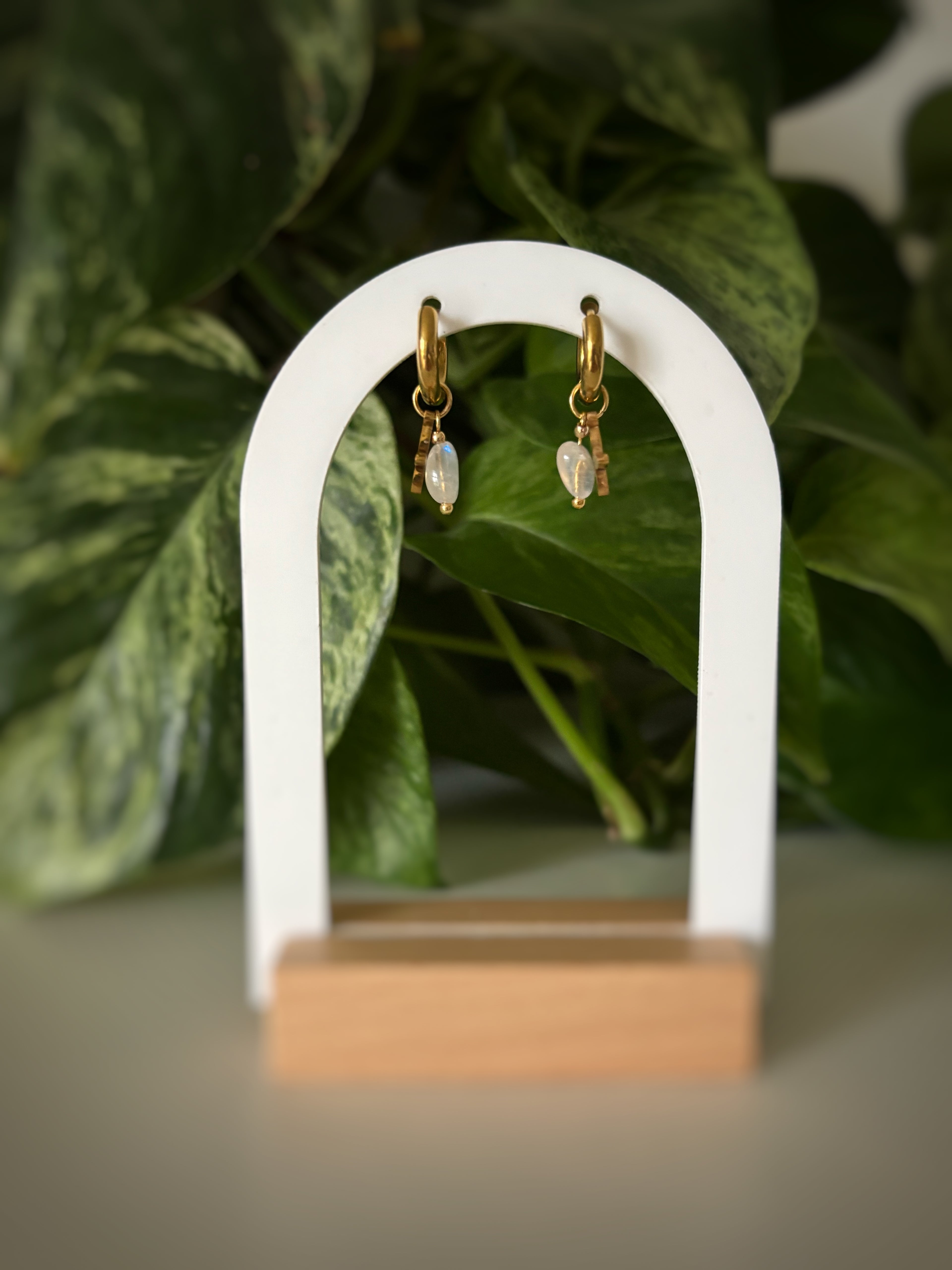 Boucles d’oreilles Arya - Pierre de lune