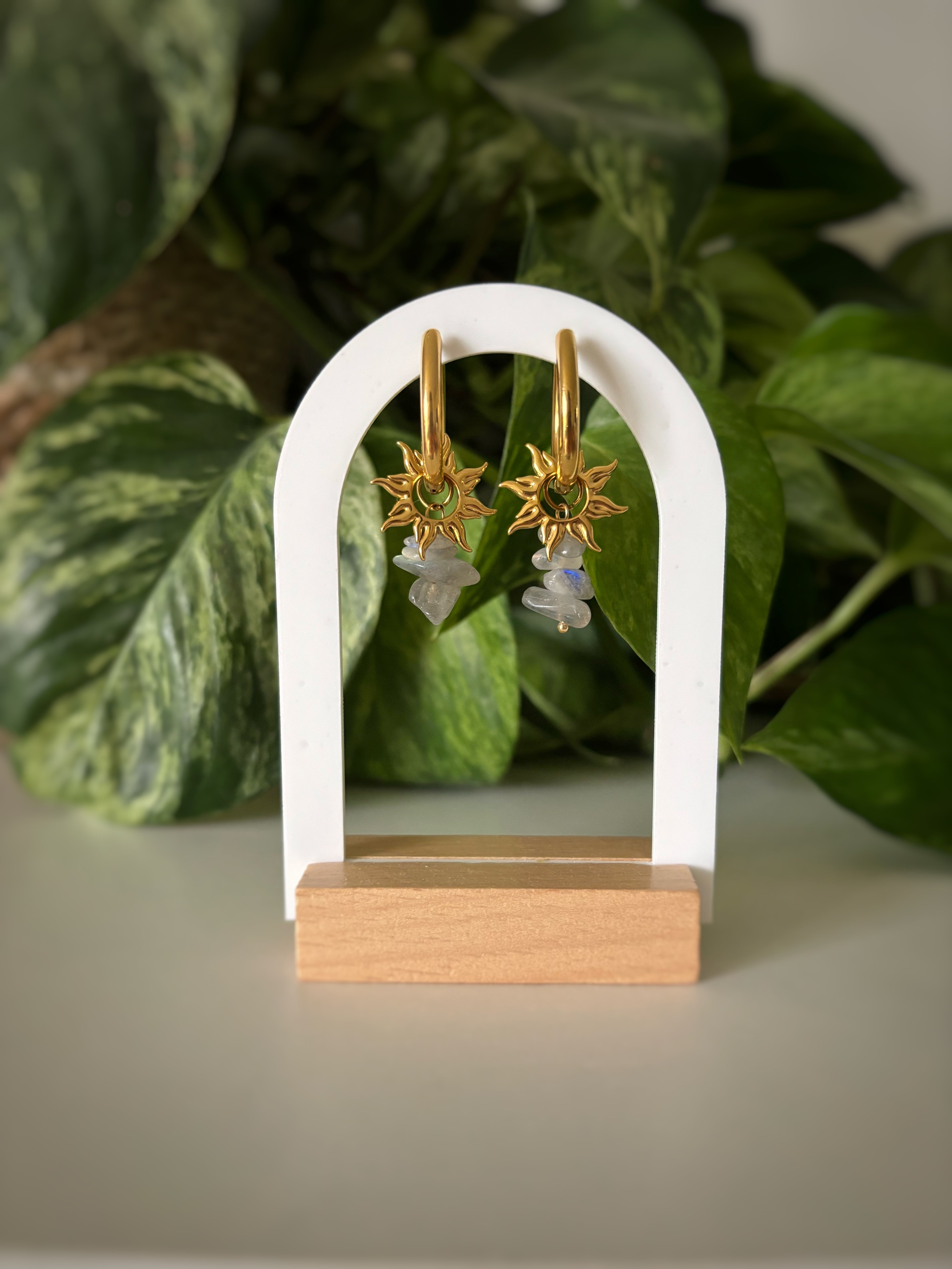 Boucles d’oreilles Luna - Labradorite