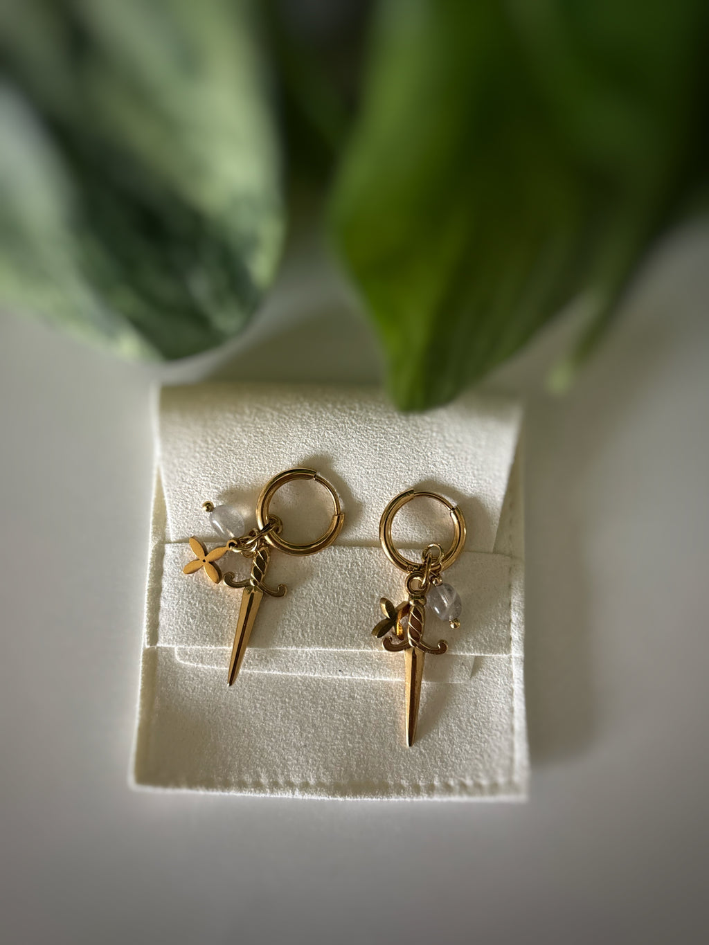 Boucles d’oreilles épée - Labradorite