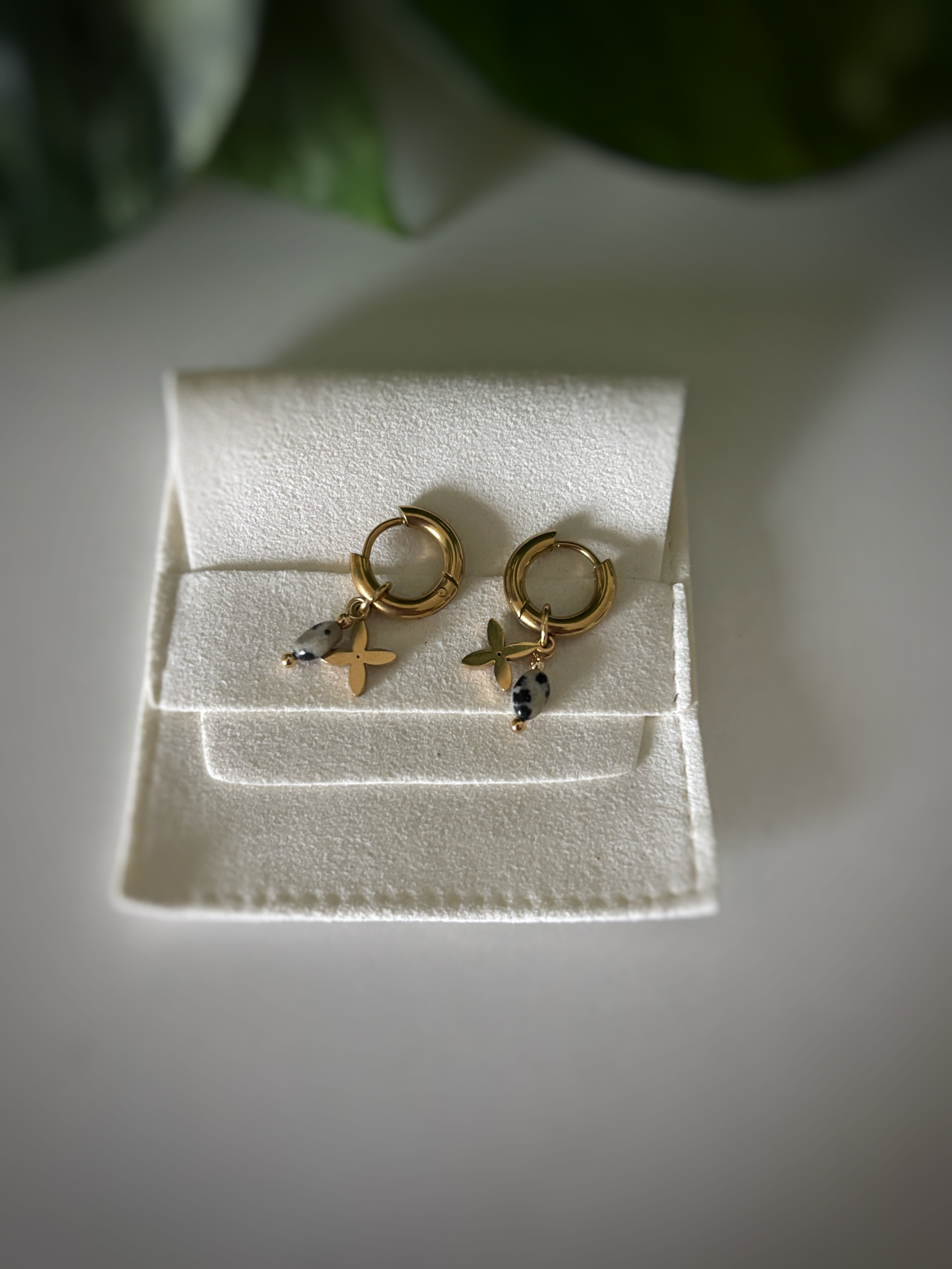 Boucles d’oreilles Arya - Jaspe dalmatien