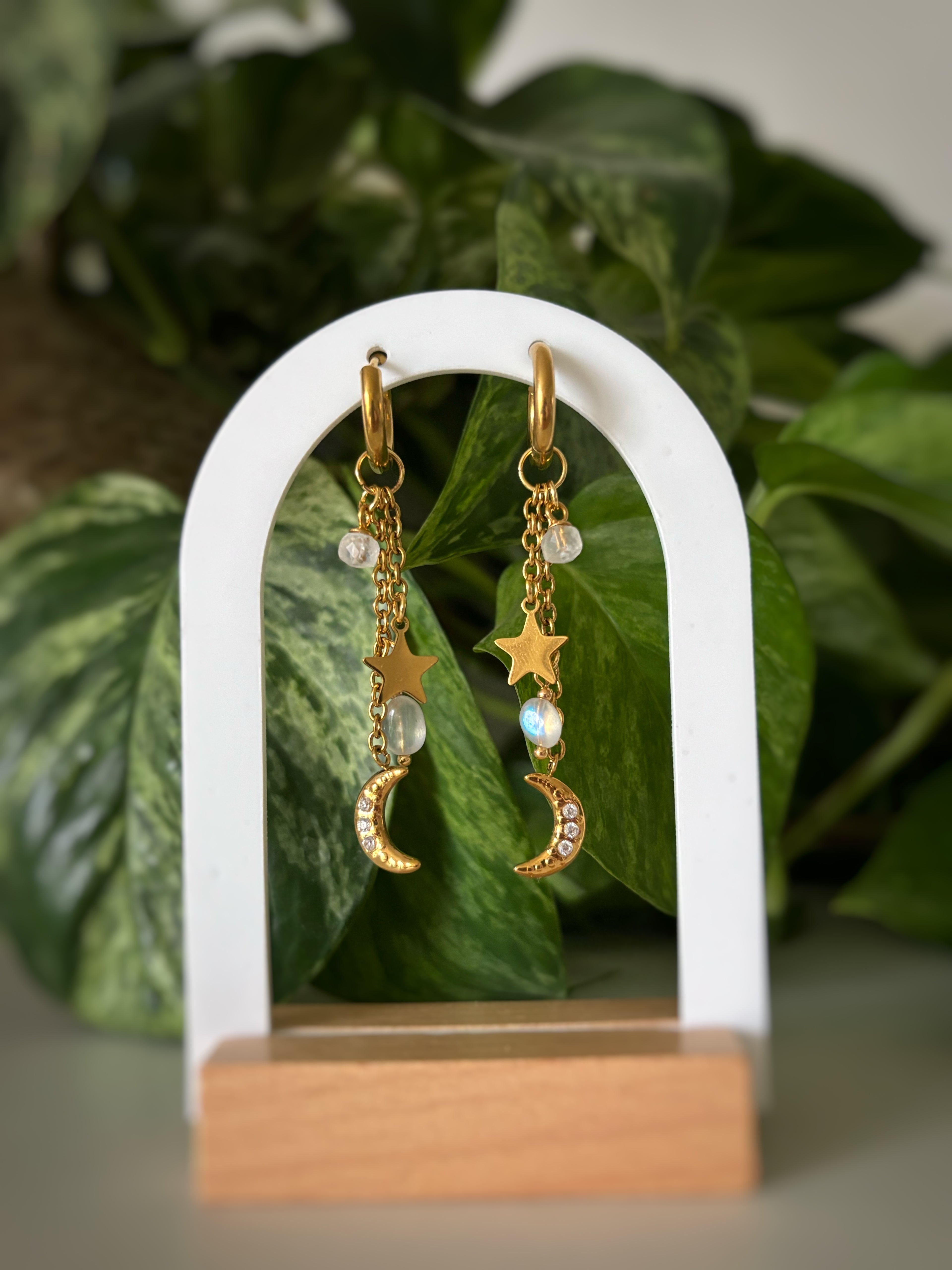 Boucles d’oreilles Sansa - Pierre de lune