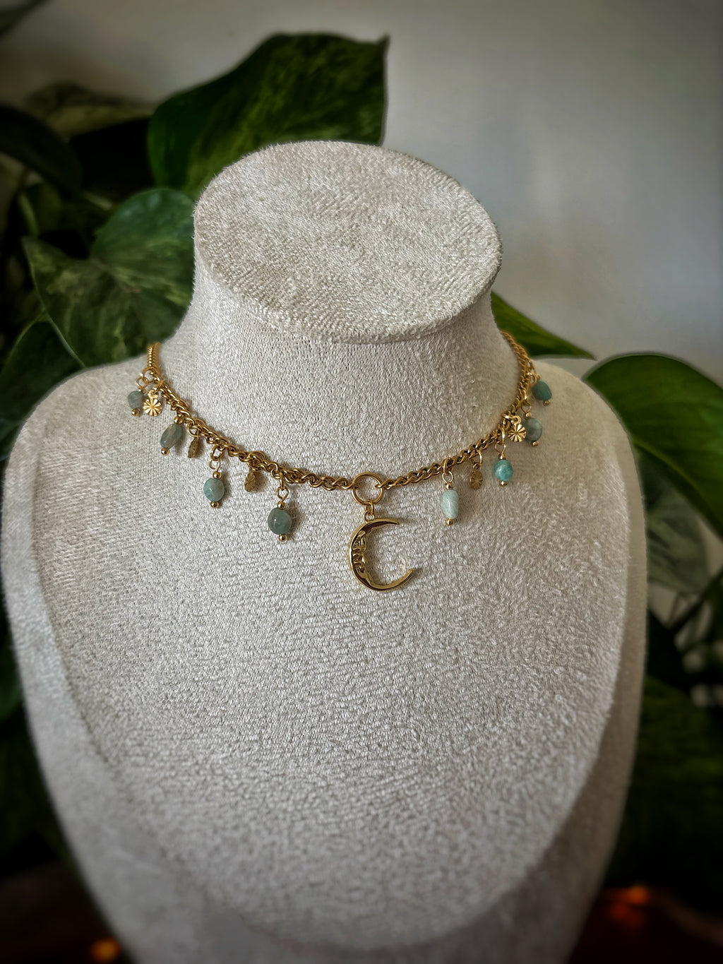 Choker lune – Amazonite