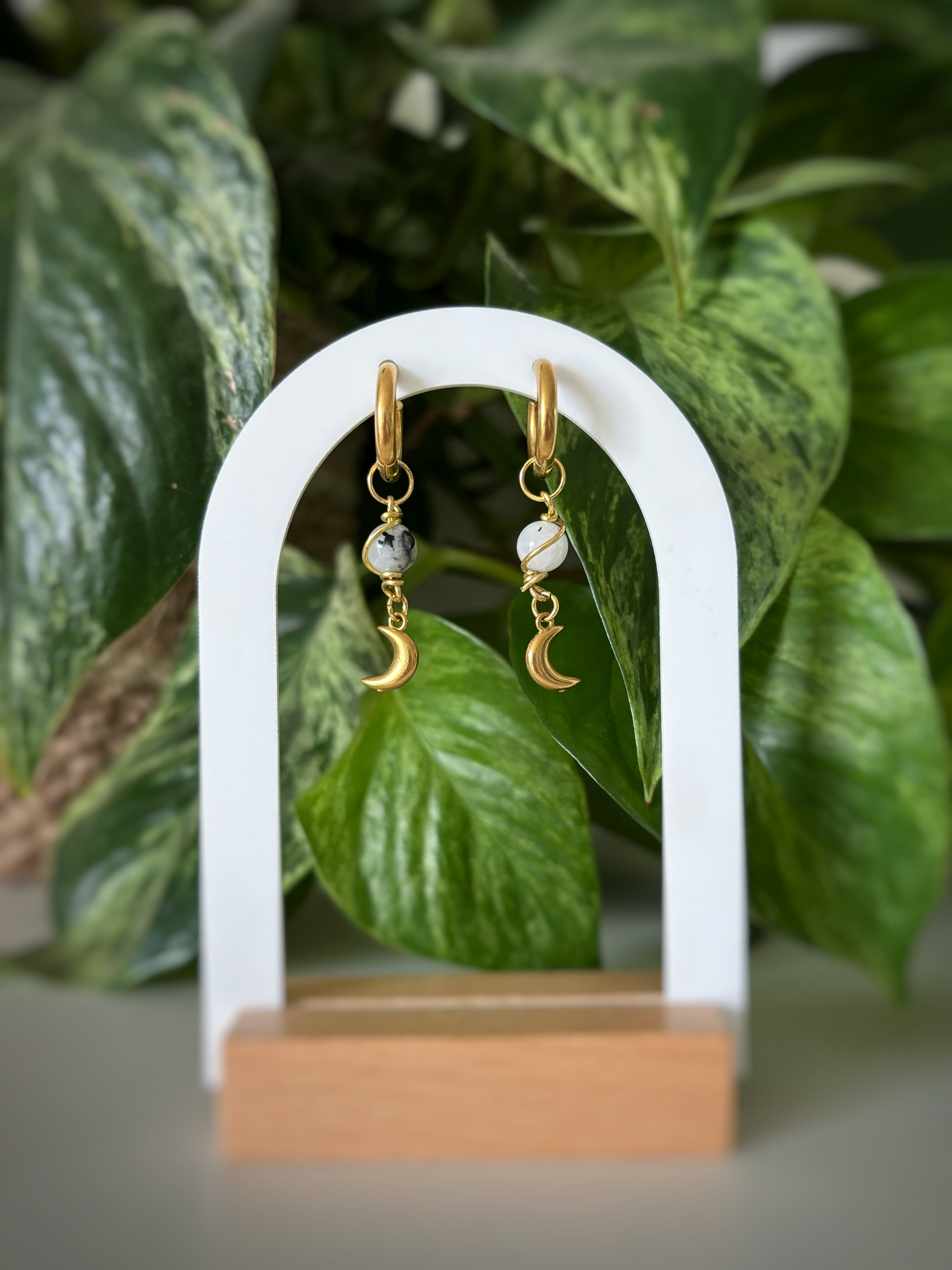 Boucles d’oreilles - Pierre de lune