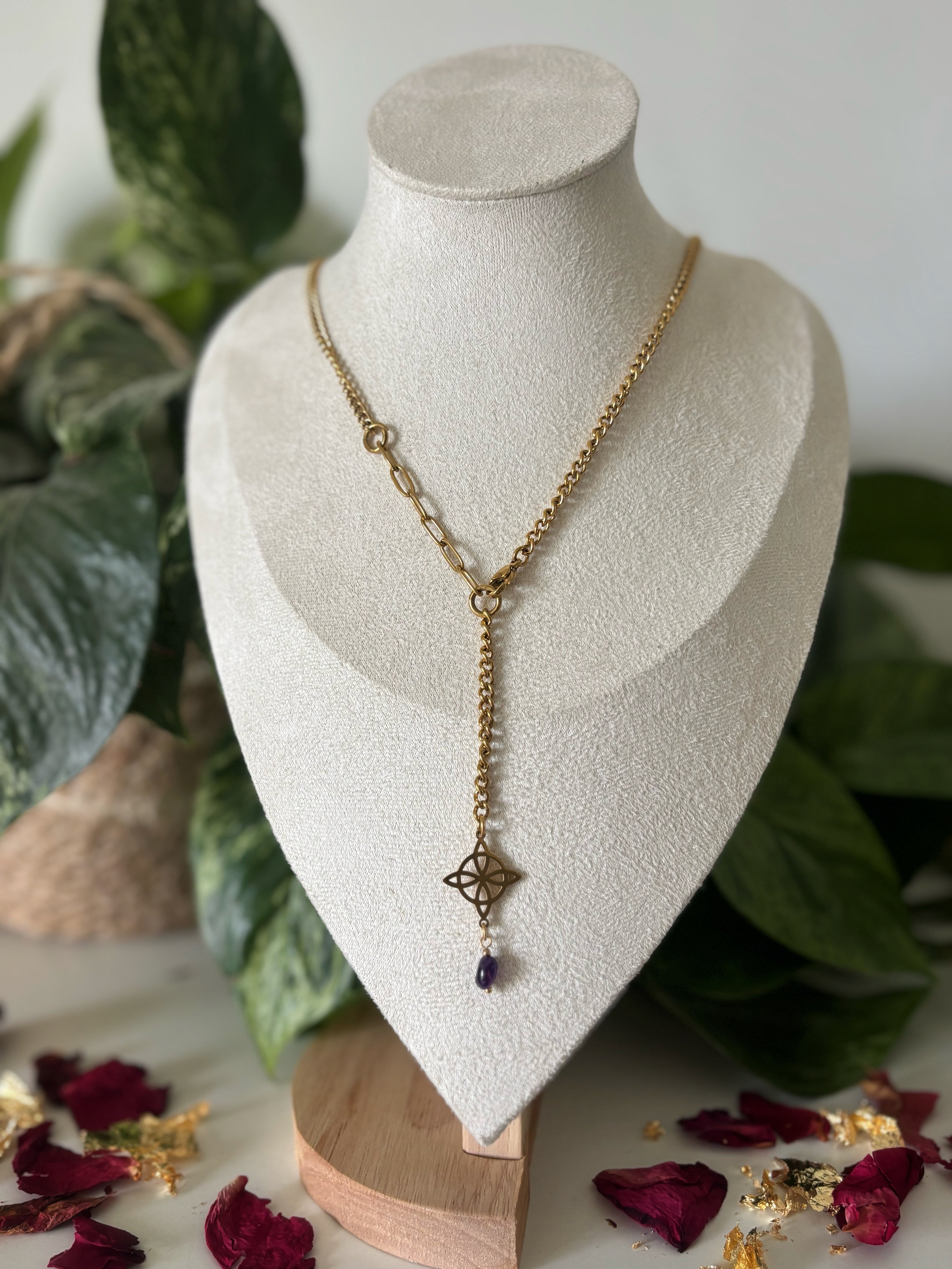 Collier talisman Améthyste