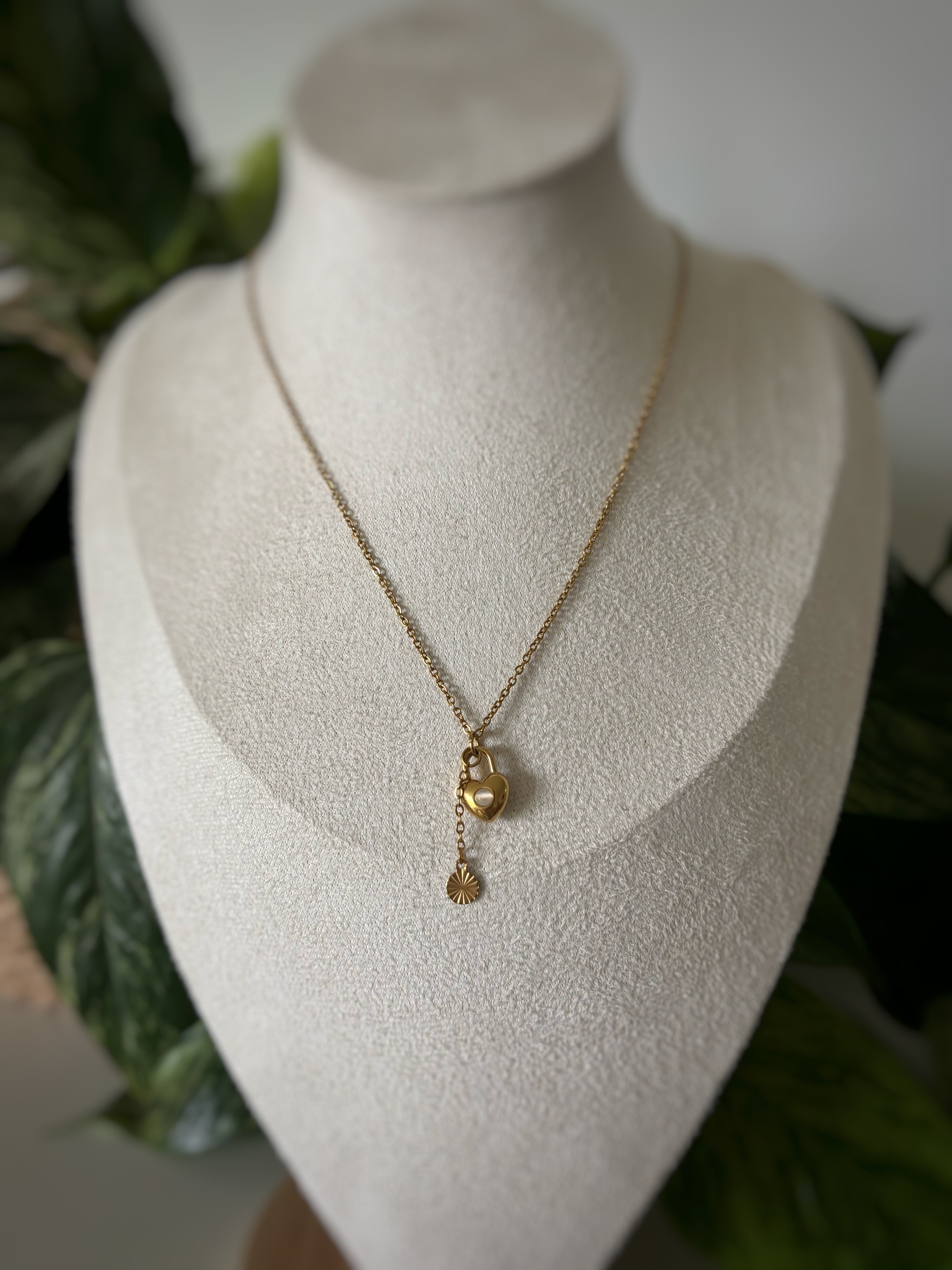 Collier cadenas - Sélénite