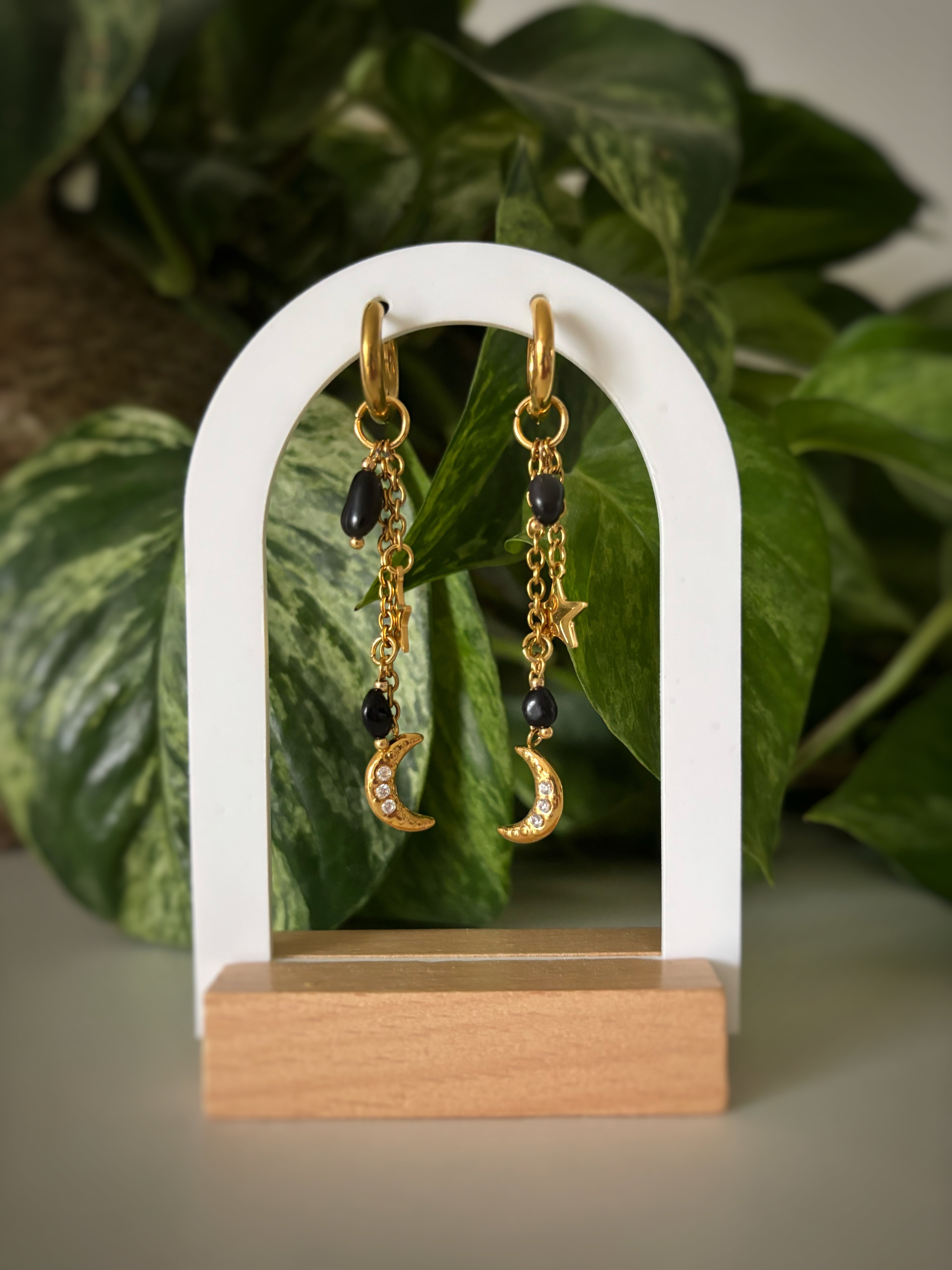 Boucles d’oreilles Sansa - Obsidienne