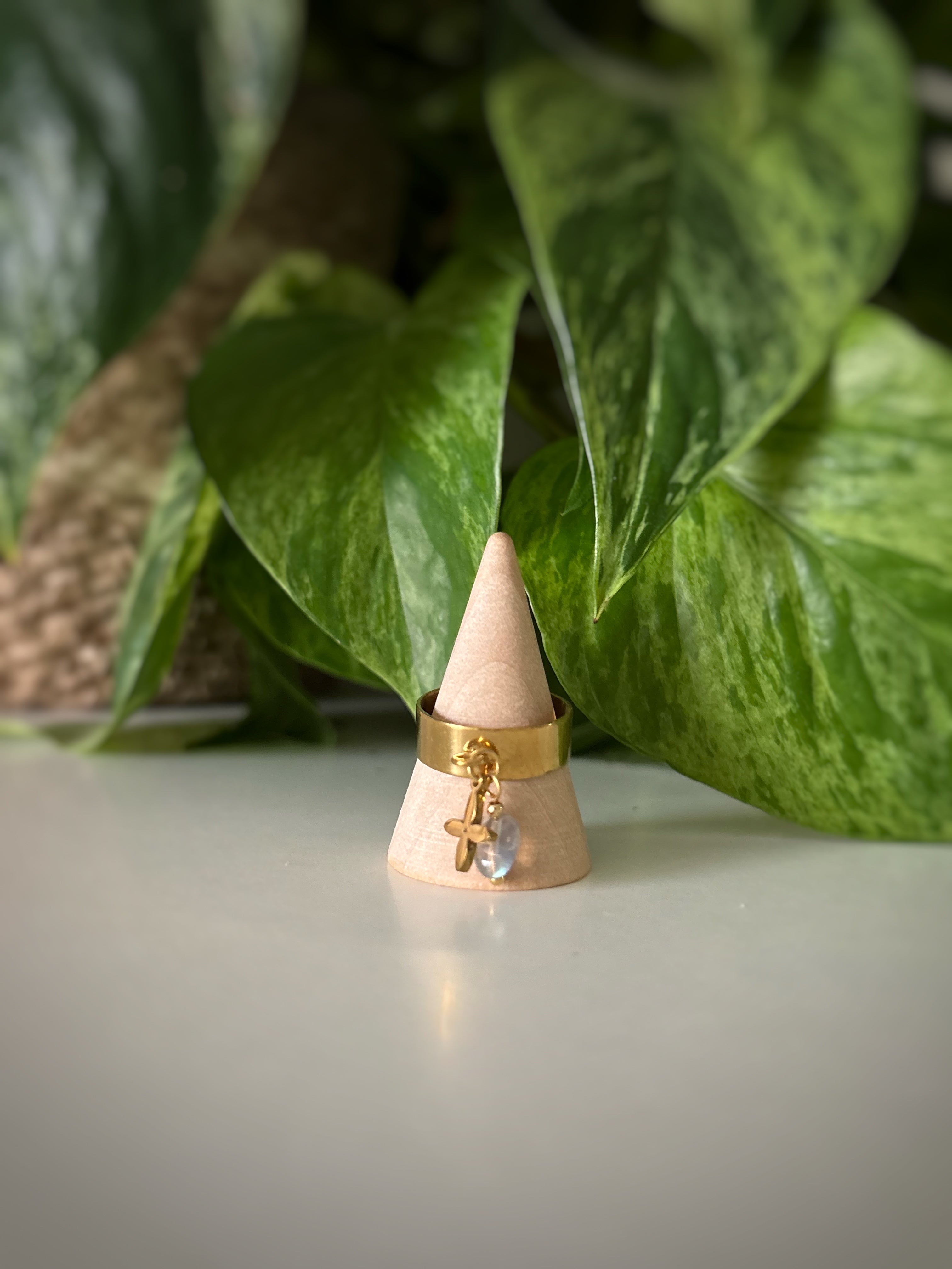 Bague ajustable labradorite