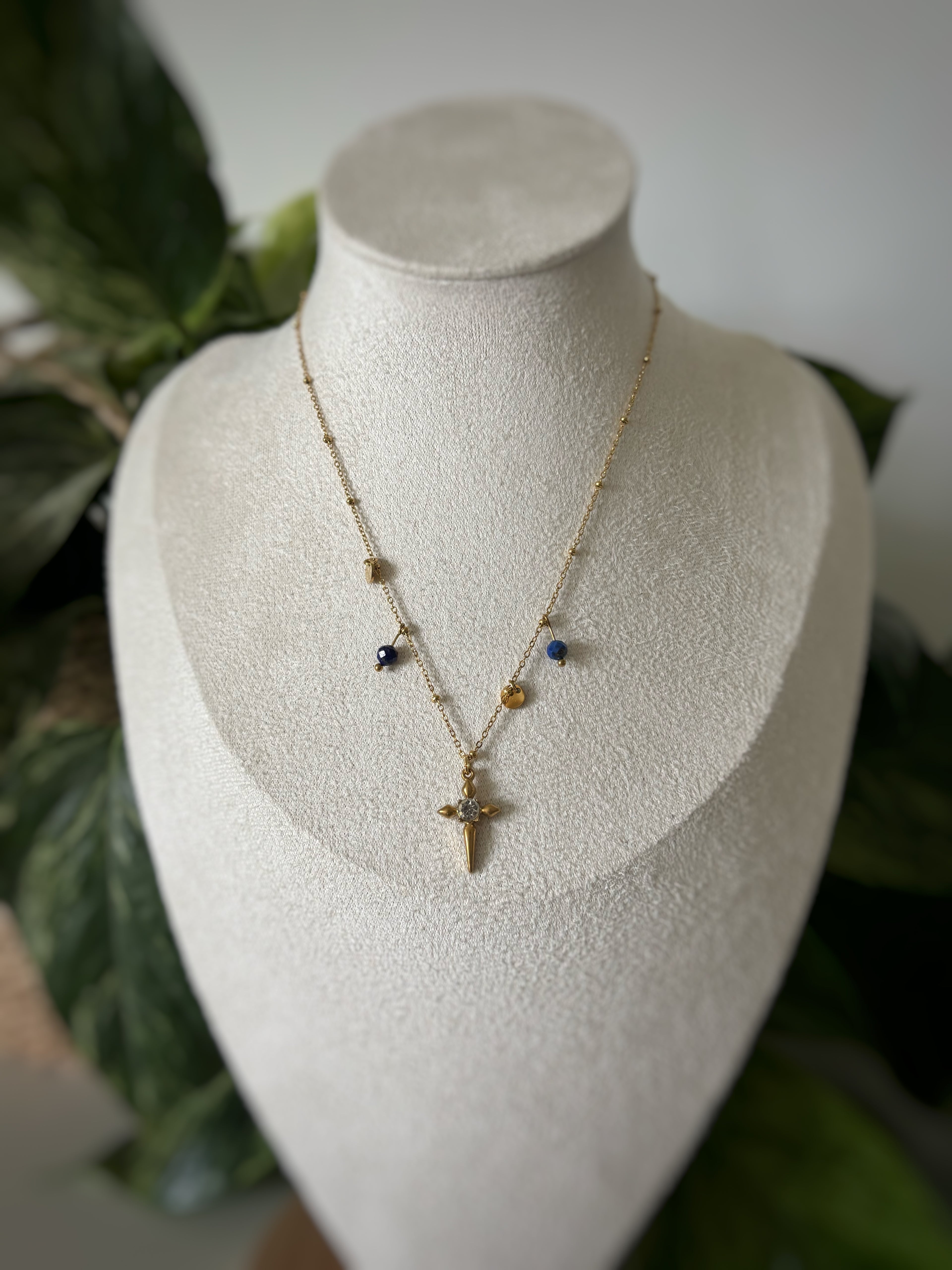 Collier lapis-lazuli - étoile