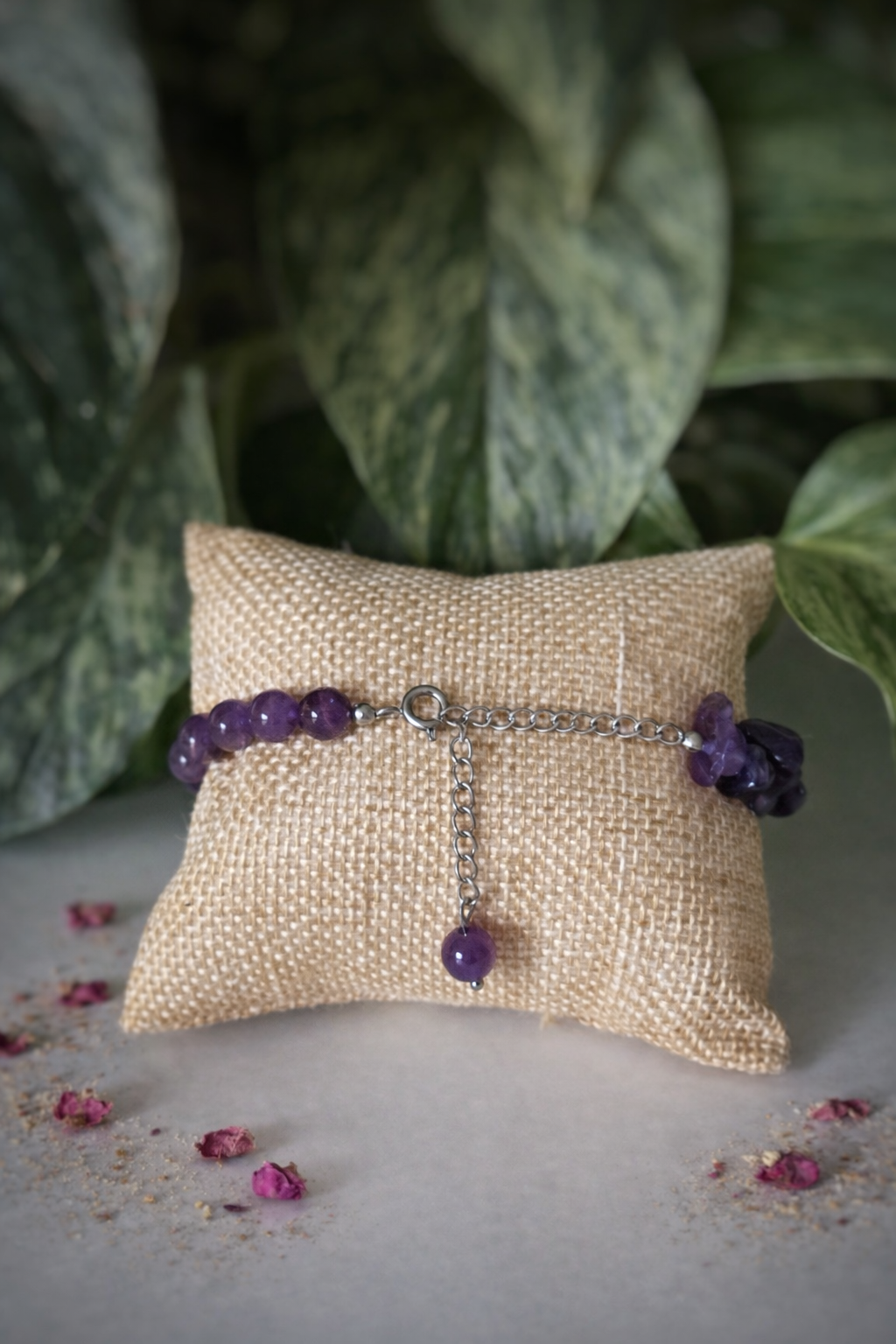 Bracelet améthyste - lune