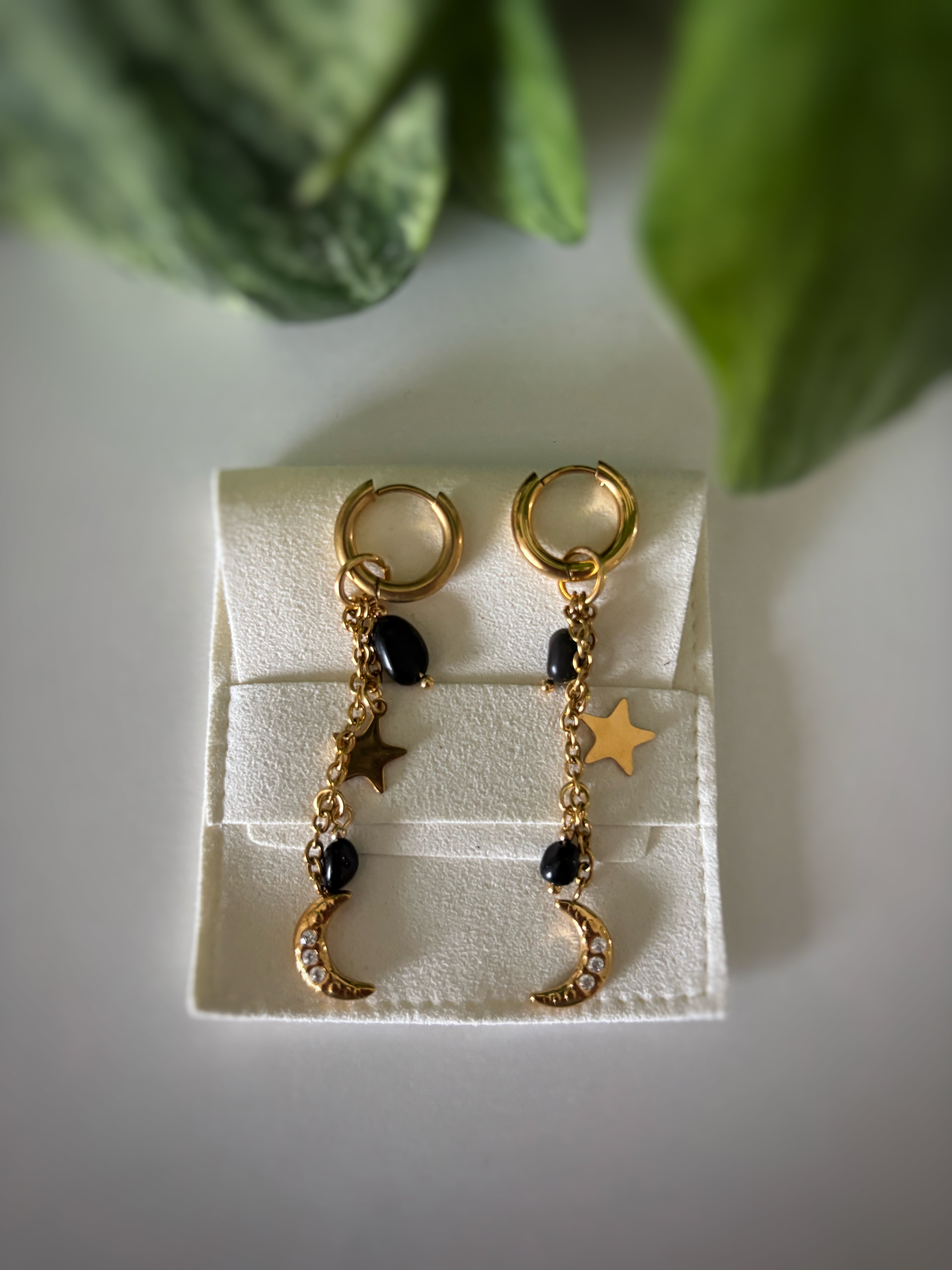 Boucles d’oreilles Sansa - Obsidienne