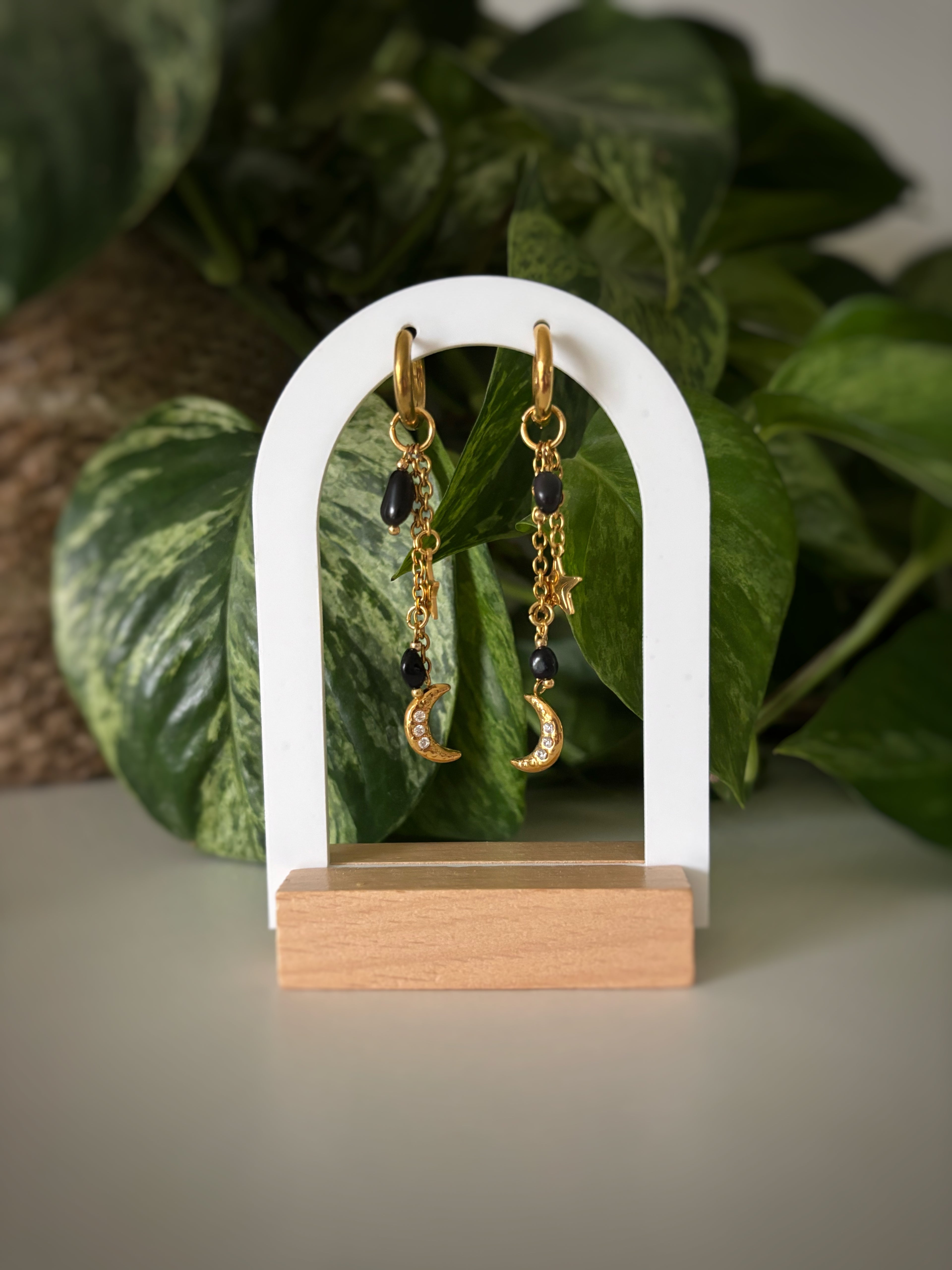 Boucles d’oreilles Sansa - Obsidienne