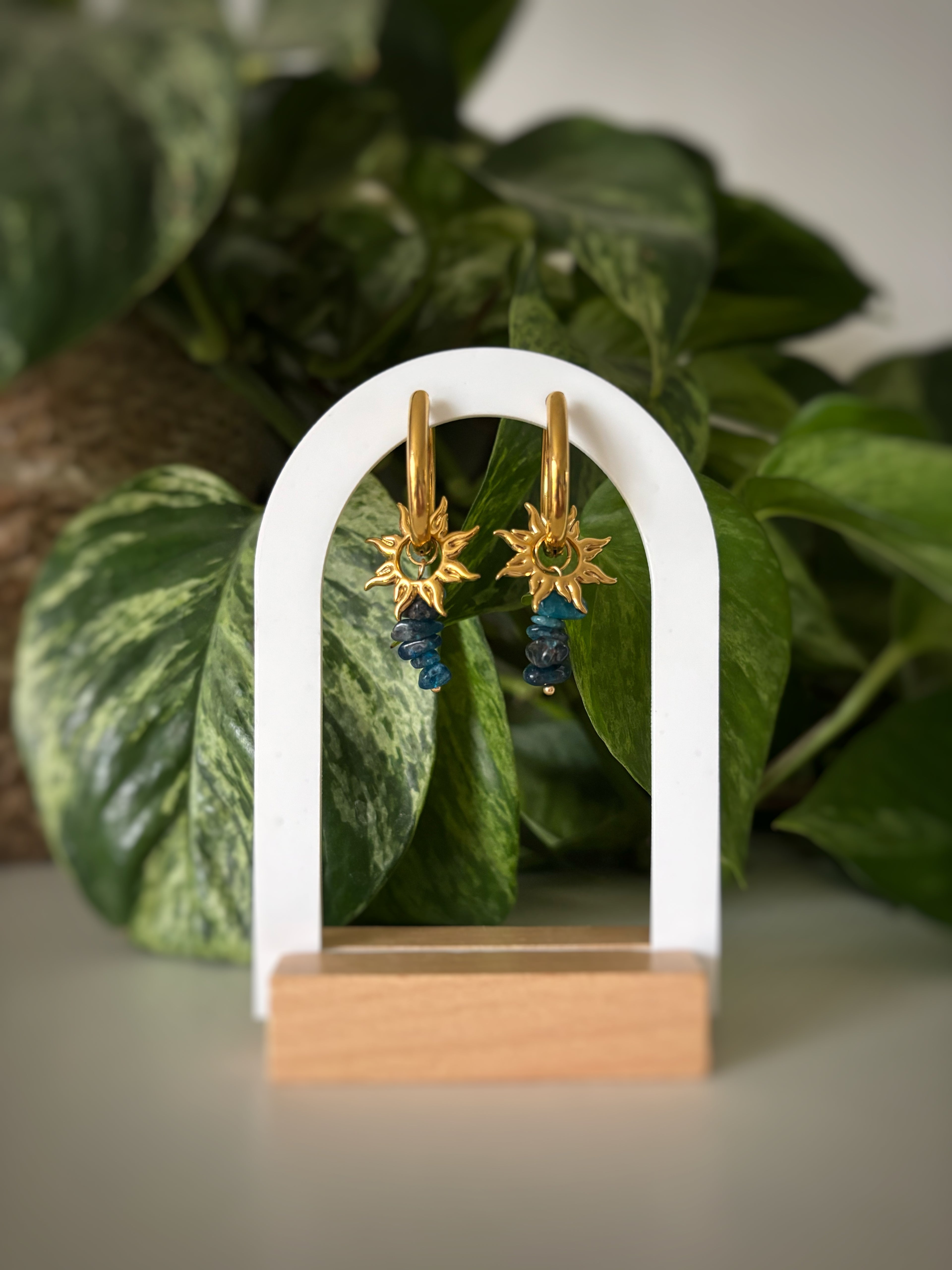 Boucles d’oreilles Luna - Apatite