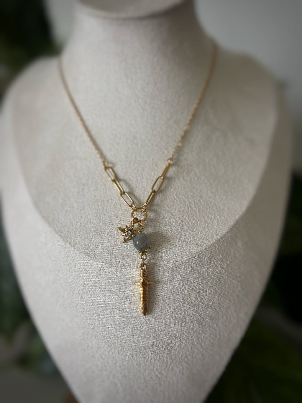 Collier labradorite - Dague