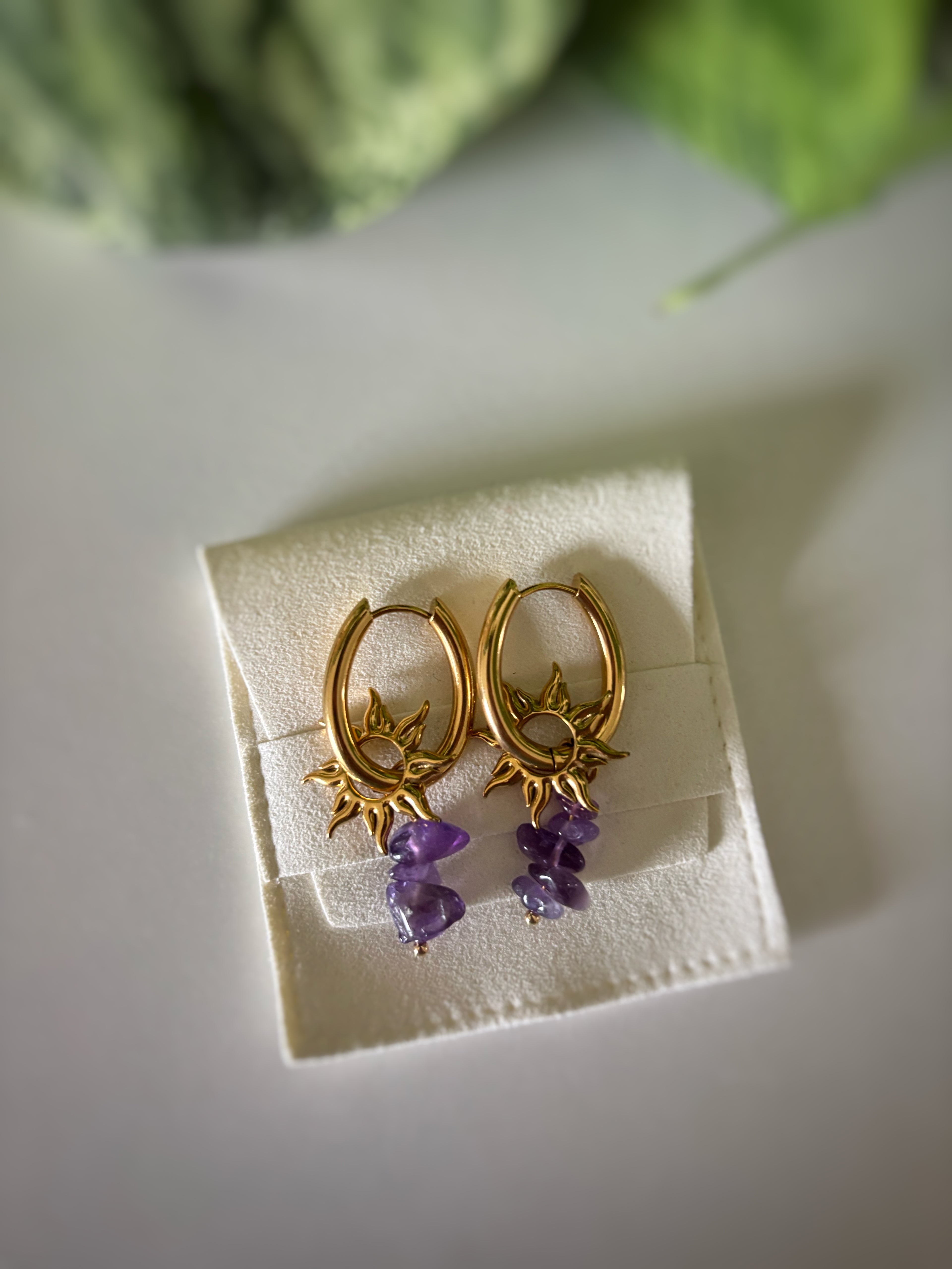 Boucles d’oreilles Luna - améthyste