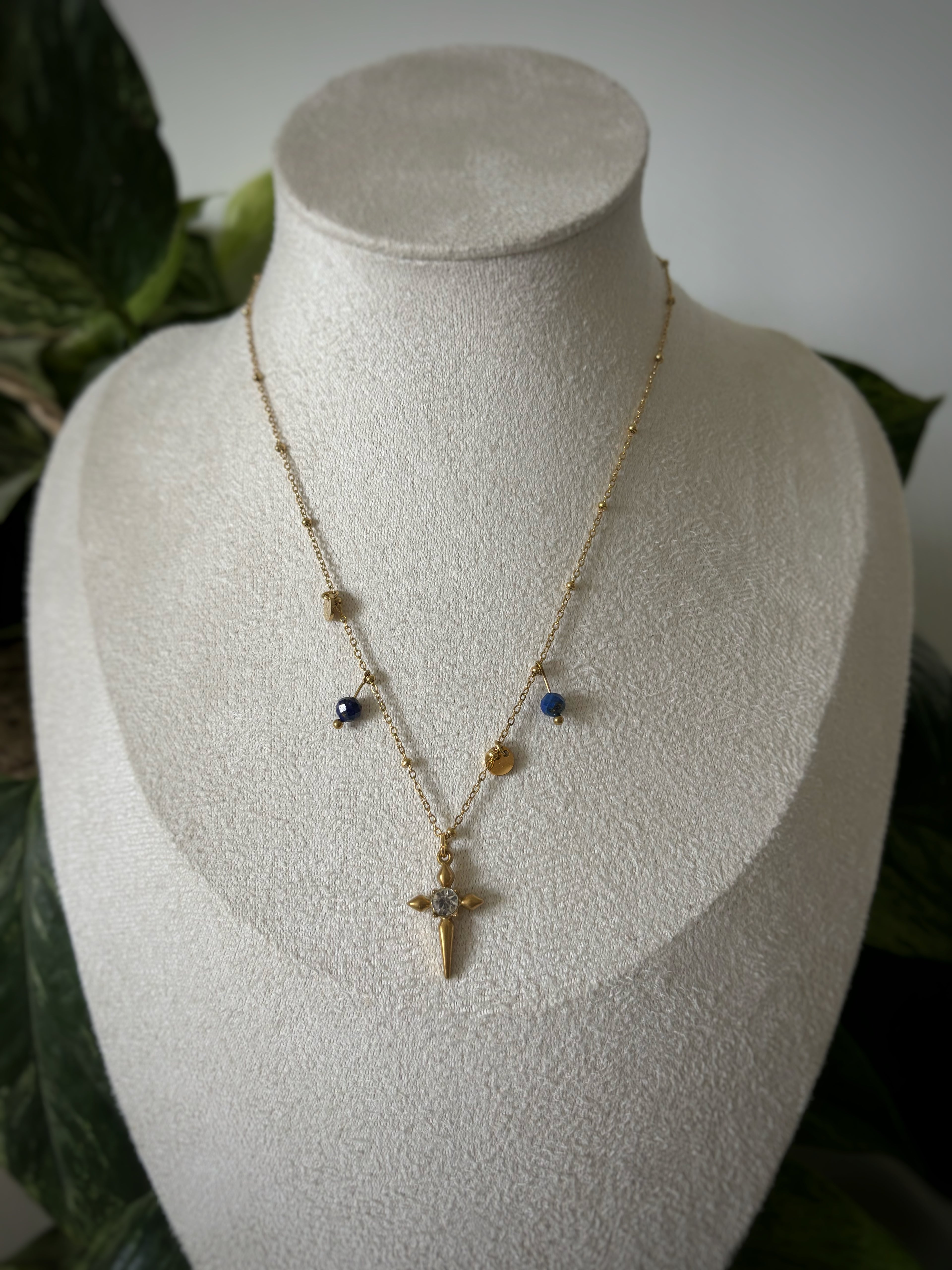 Collier lapis-lazuli - étoile