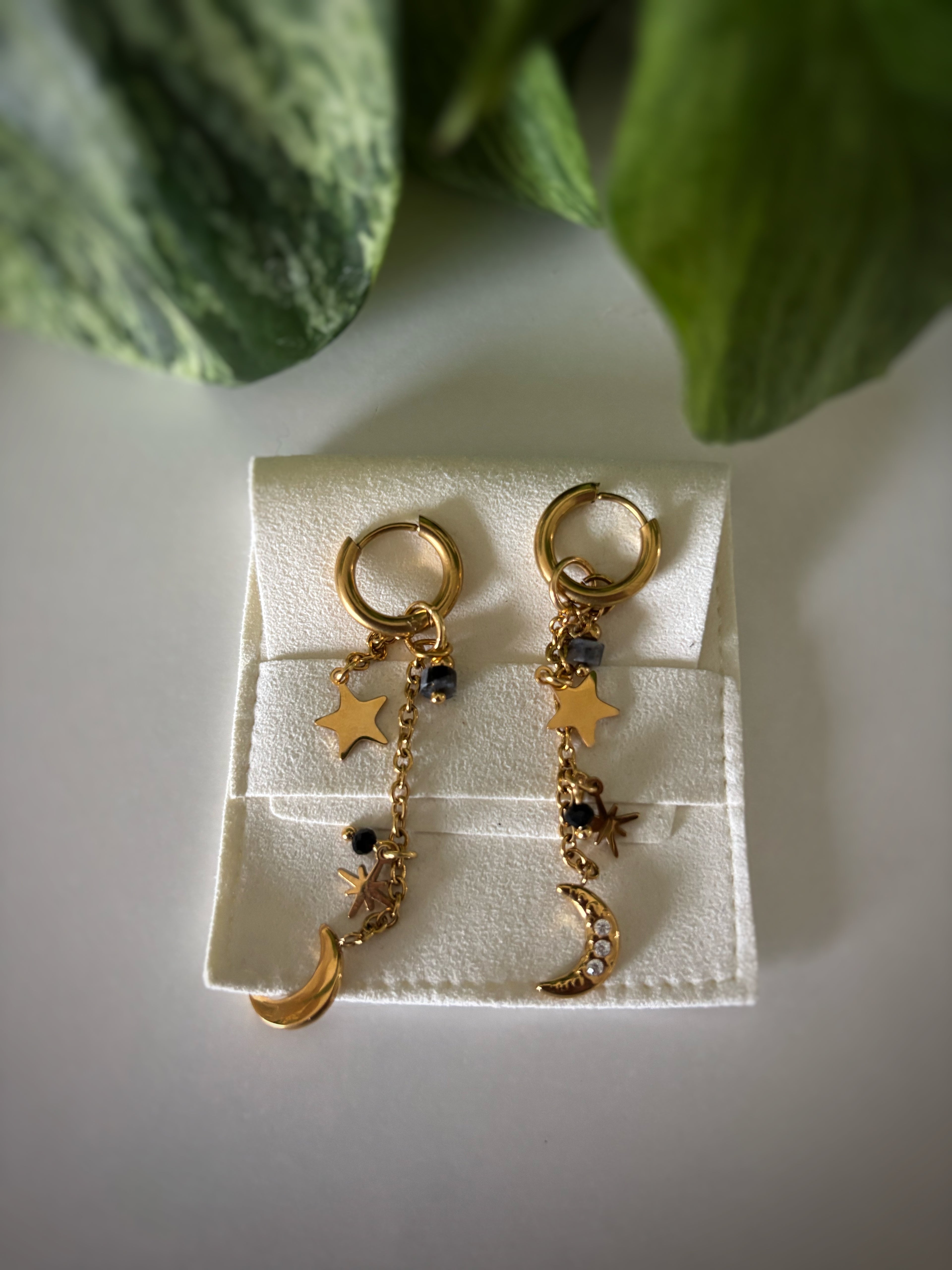 Boucles d’oreilles Sansa - Obsidienne mouchetée