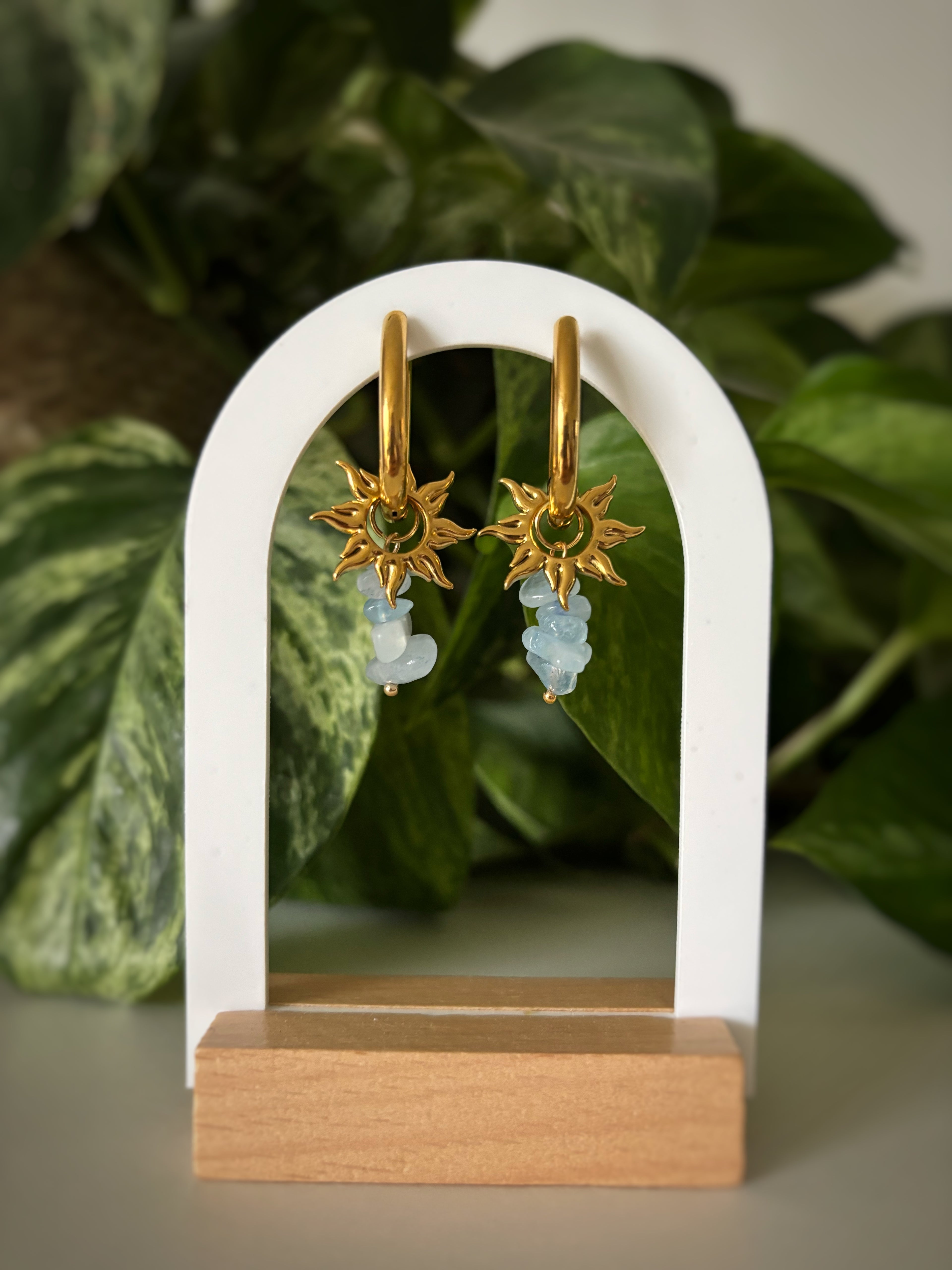 Boucles d’oreilles Luna - Aigue-Marine