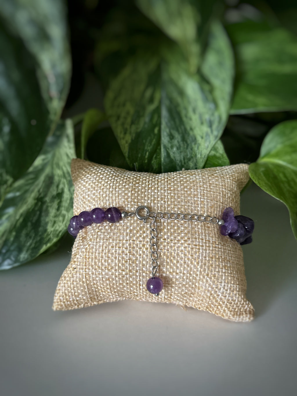 Bracelet améthyste - lune & Soleil