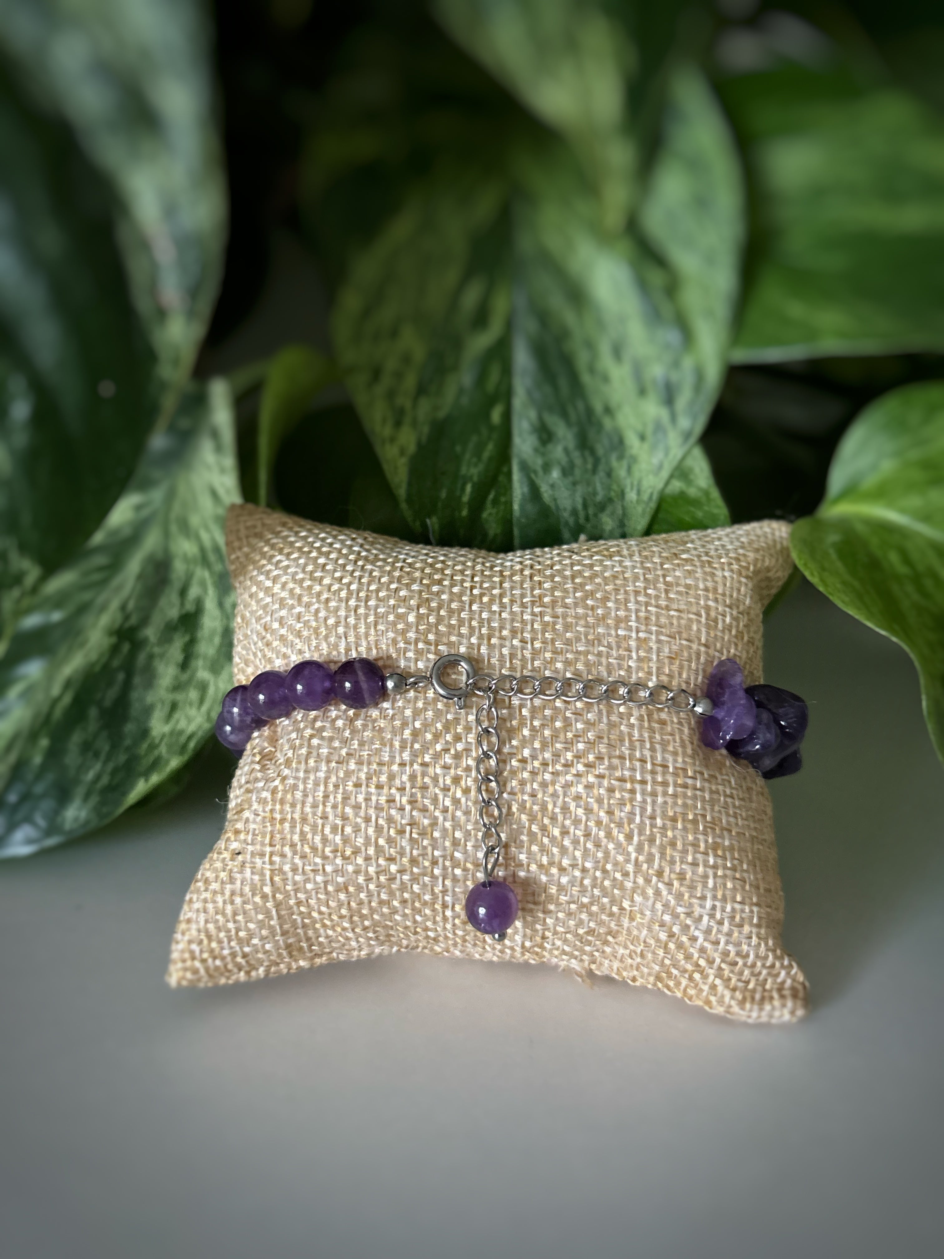 Bracelet améthyste - lune & Soleil