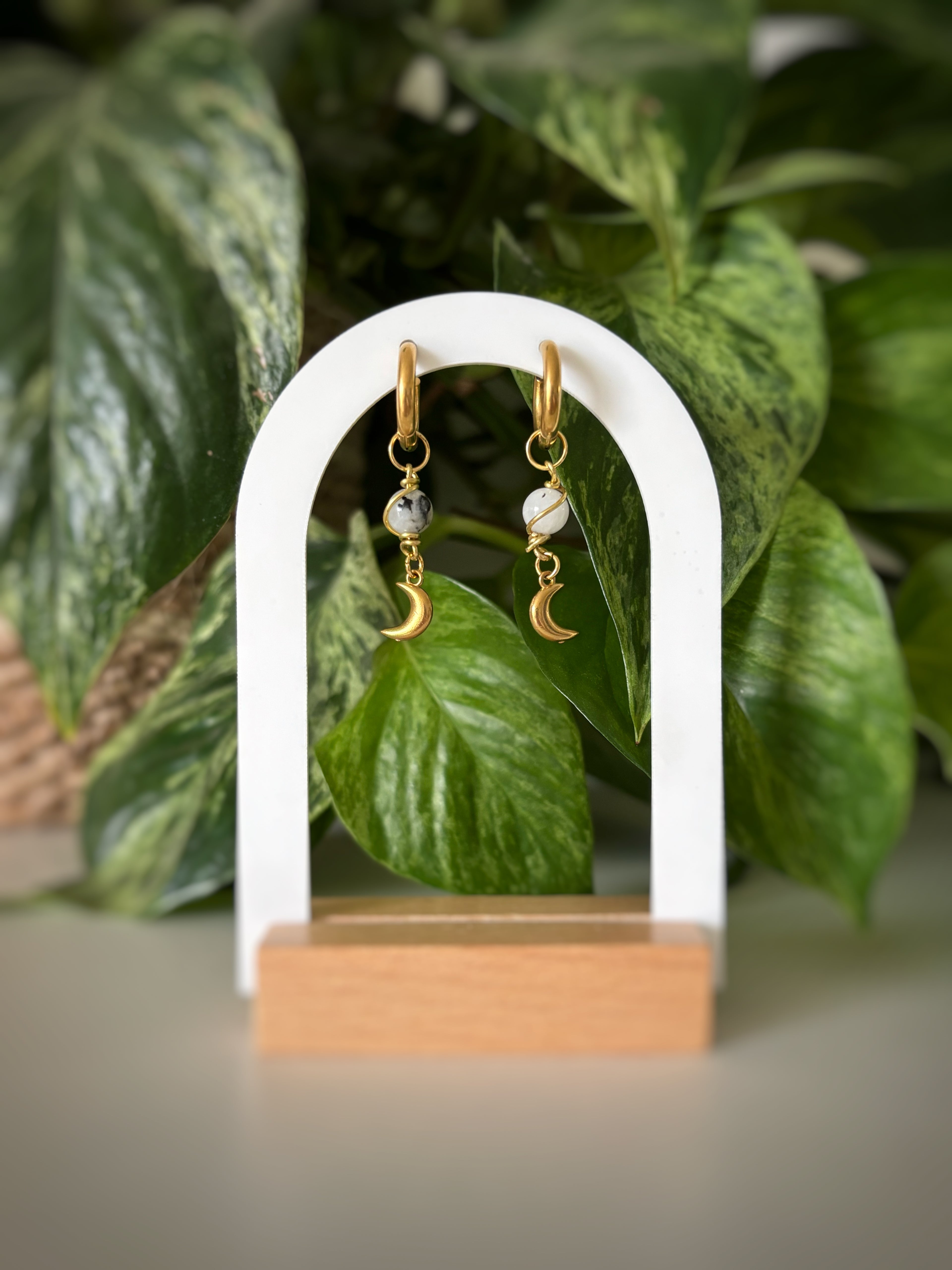 Boucles d’oreilles - Pierre de lune