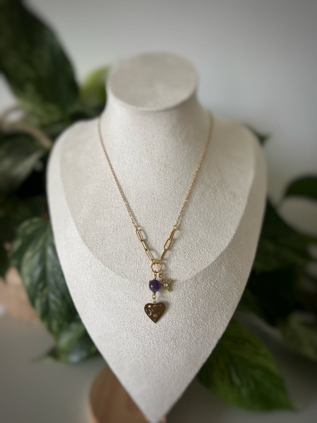 Collier Améthyste - étoile