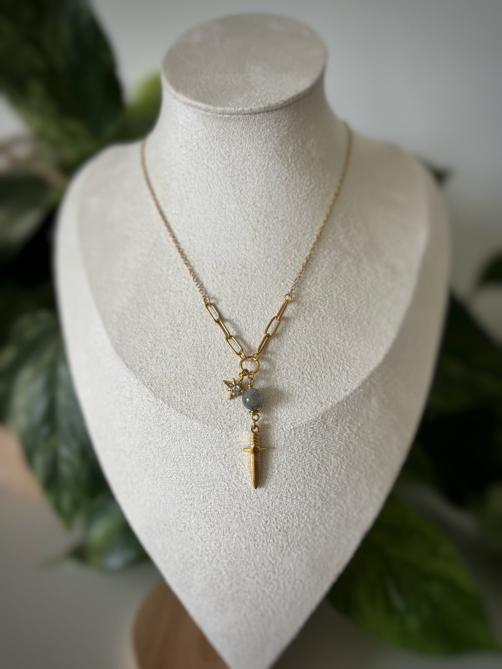 Collier labradorite - Dague