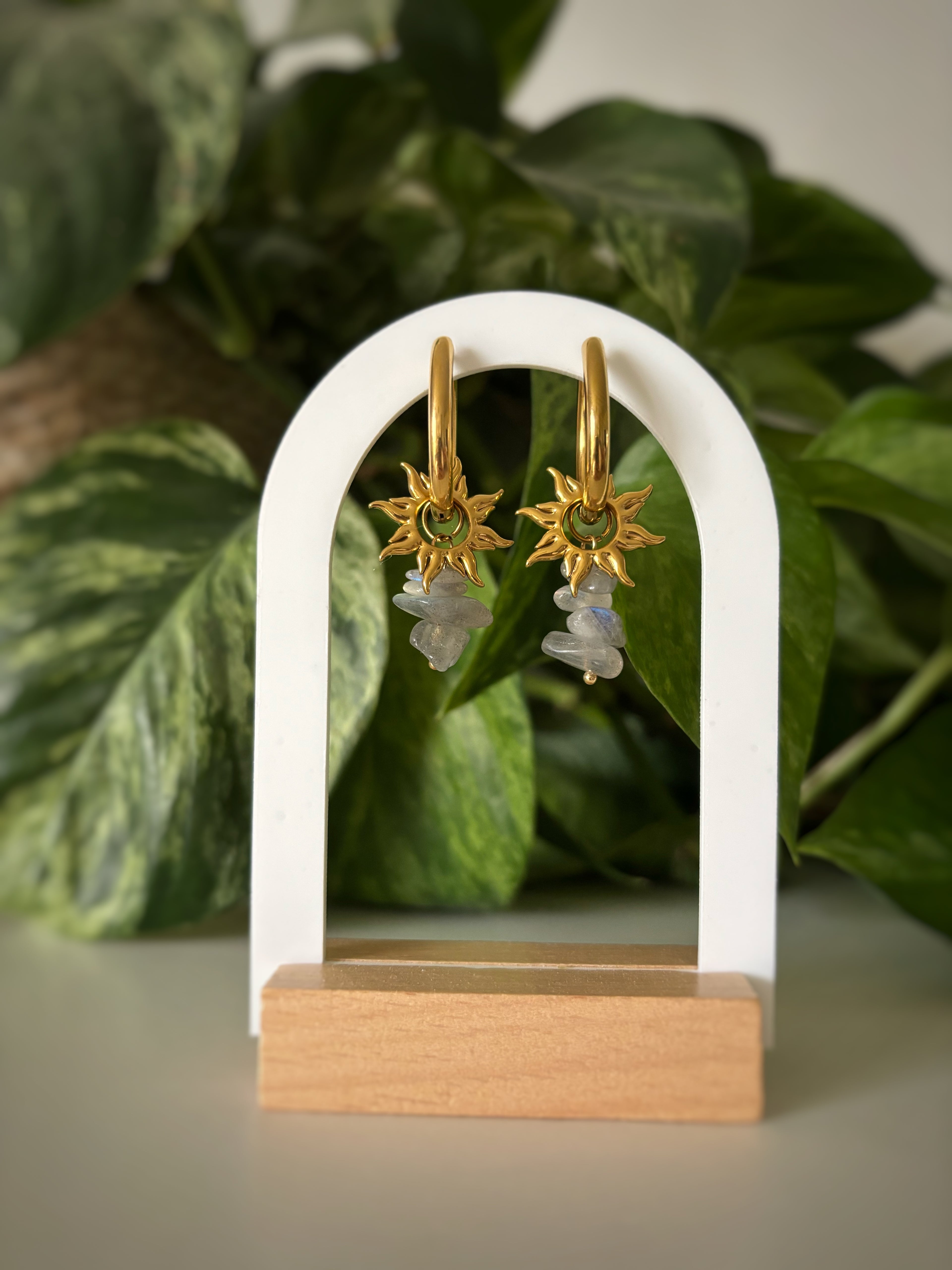 Boucles d’oreilles Luna - Labradorite